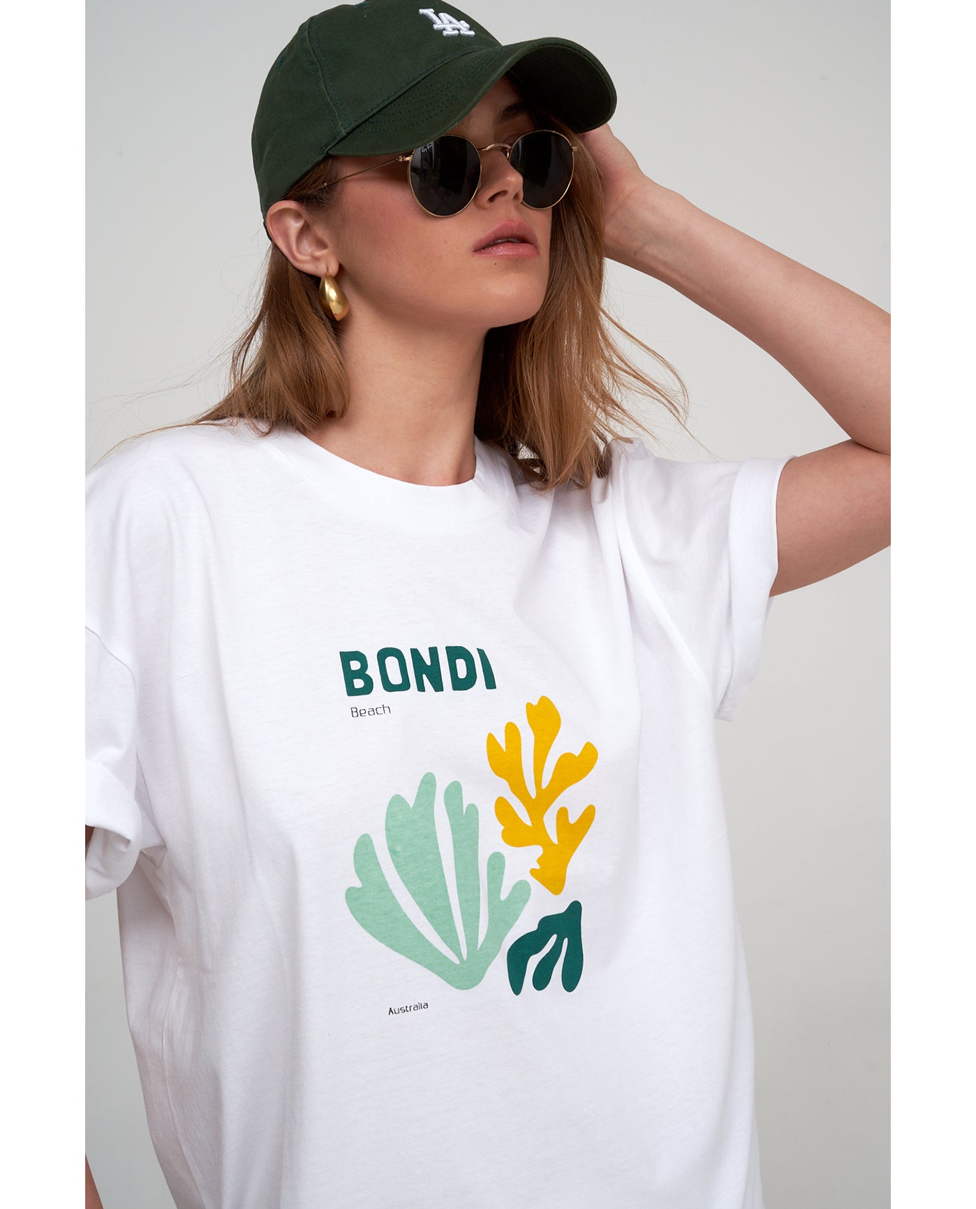 Oversized Short Sleeve Graphic Tee-Wh/multi