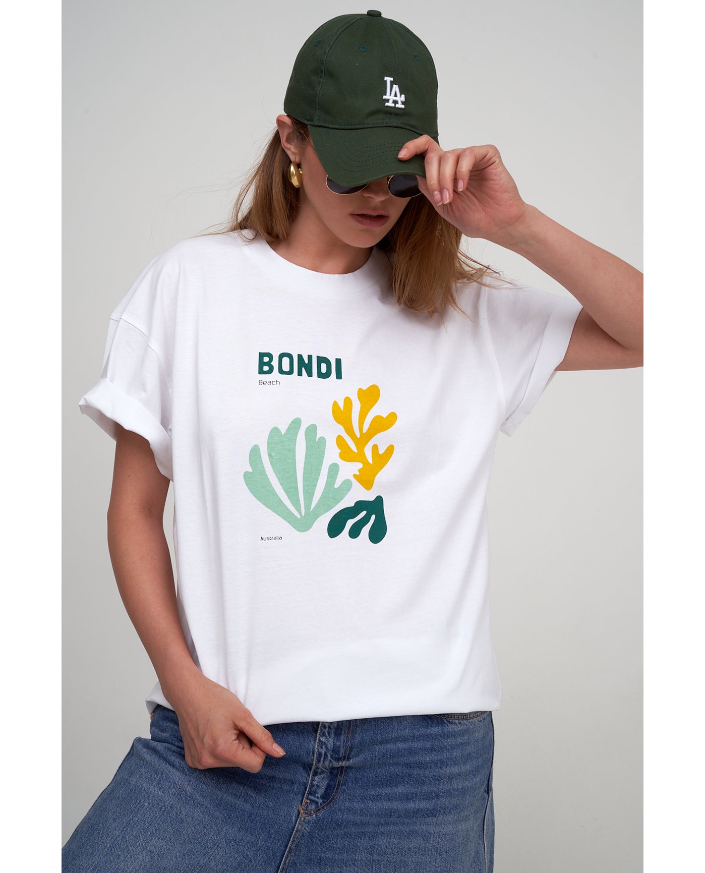 Oversized Short Sleeve Graphic Tee-Wh/multi