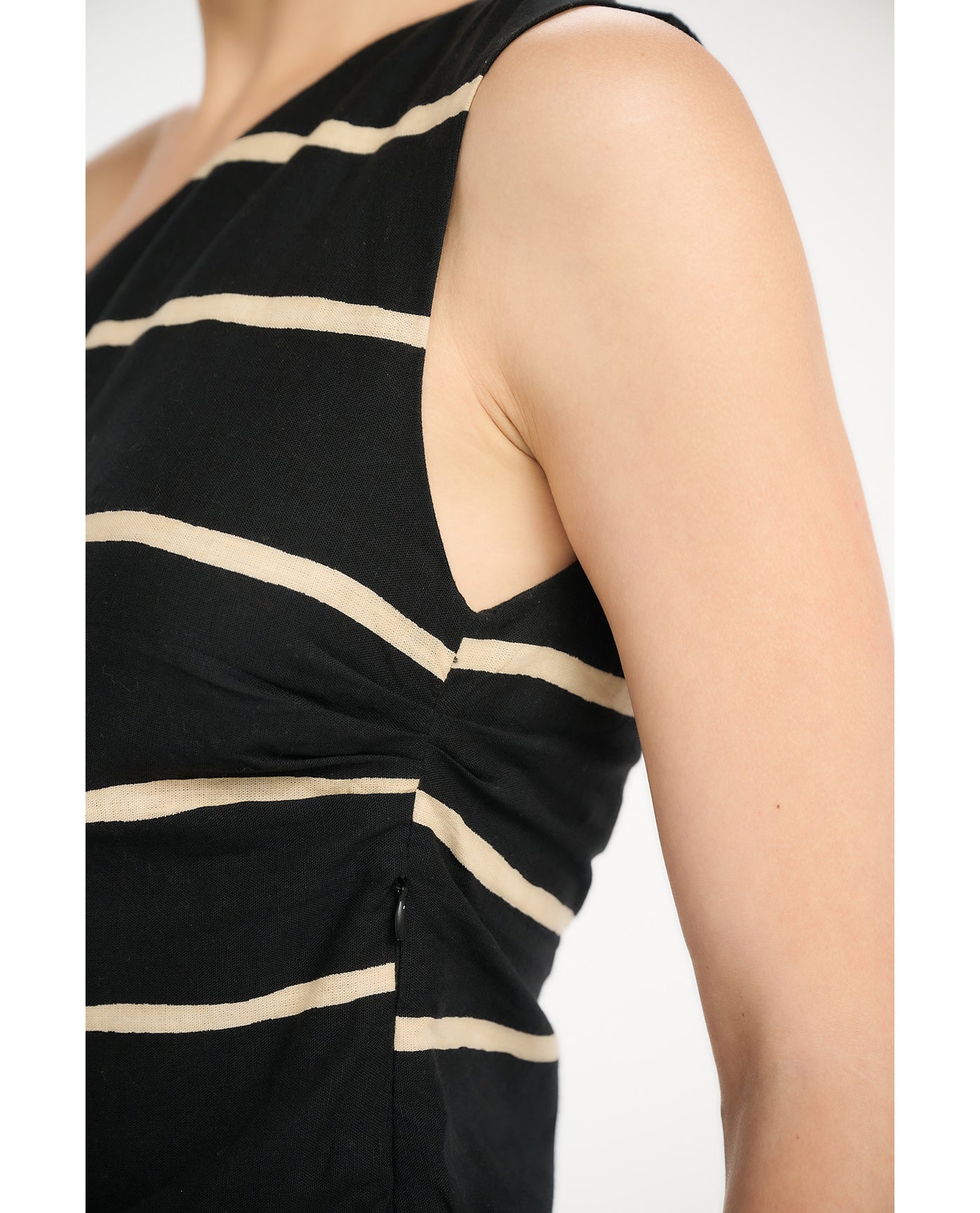 Resort Ray One Shoulder Tank Top Cover-Up-Black-Sand