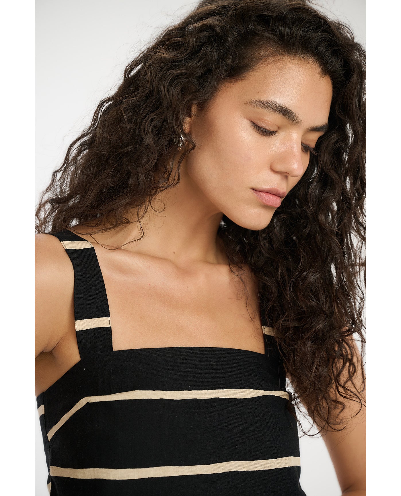Resort Ray Square Neck Crop Top Cover-Up-Black-Sand