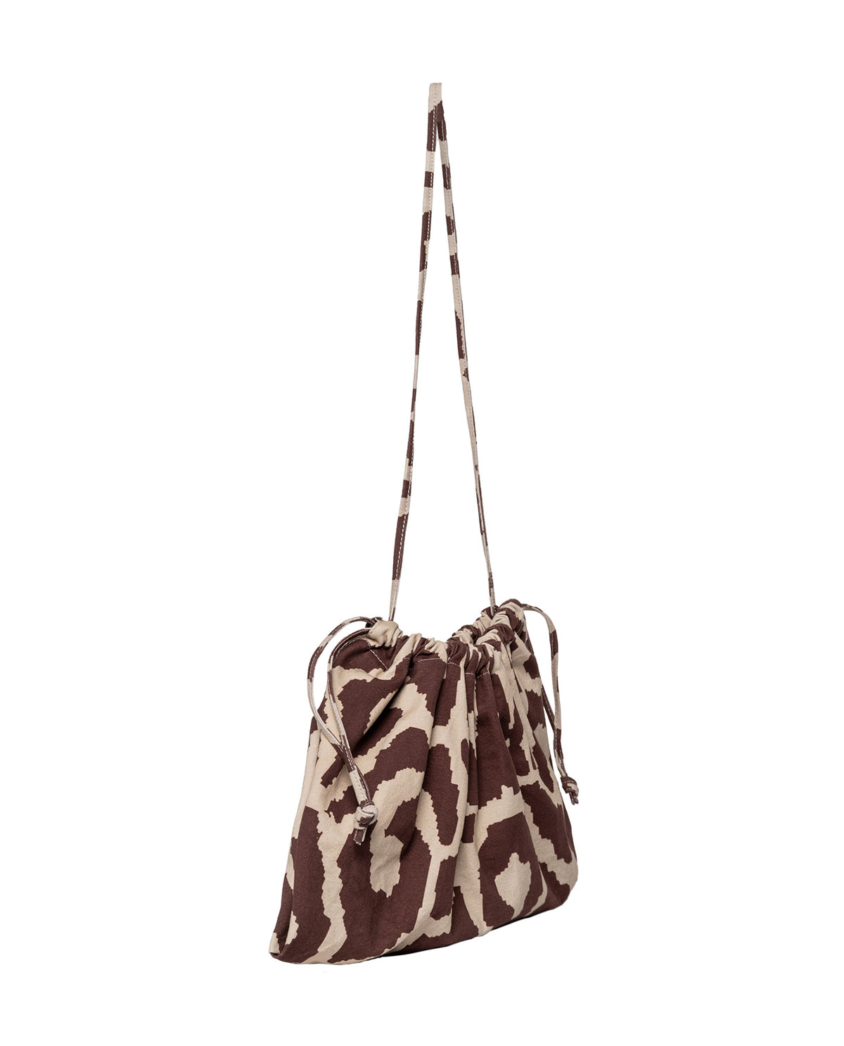 Gottex Accessories Resort Large Drawstring Beach Bag-Cream-Brown