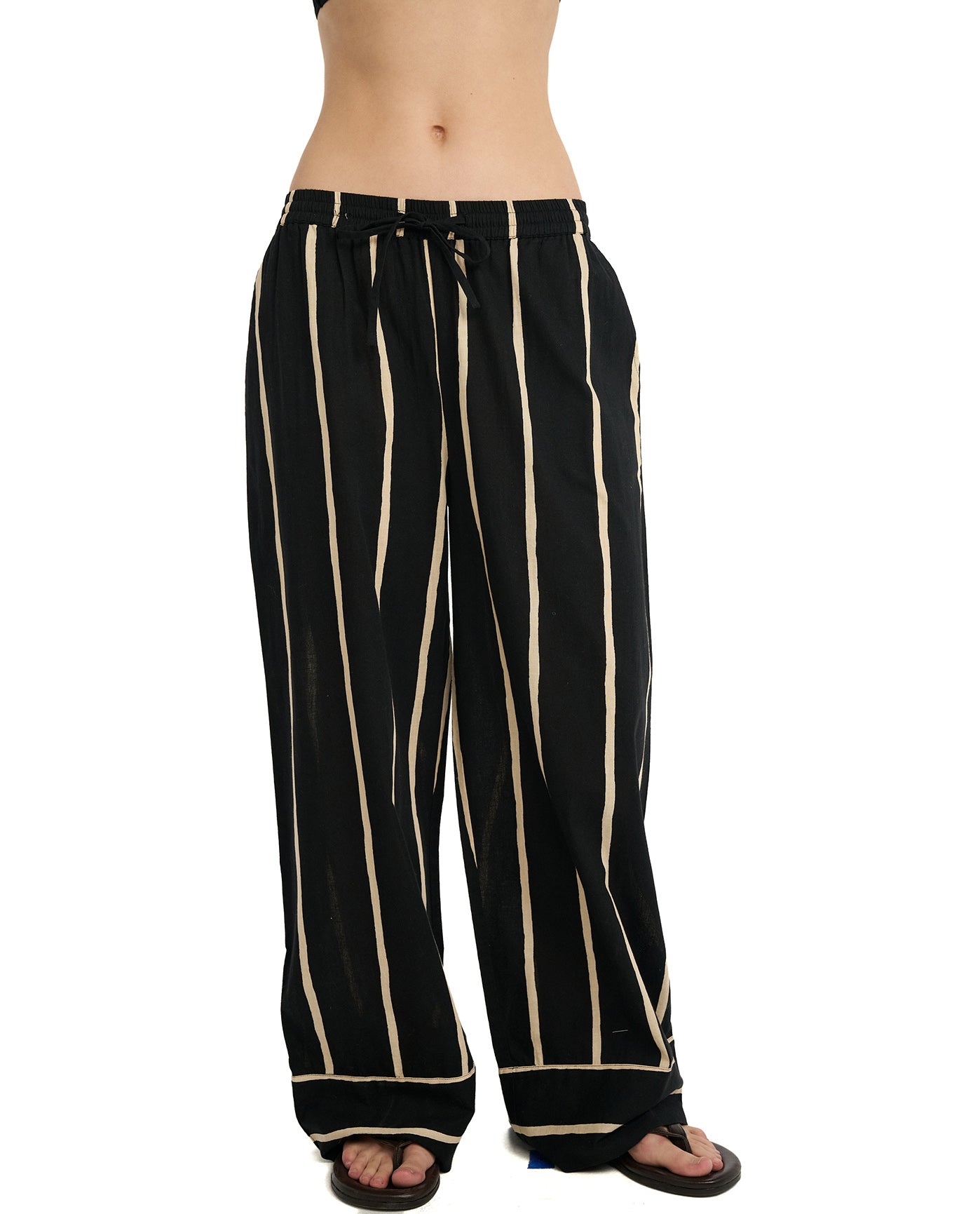 Resort Ray Beach Pant Cover-Up- Black-Sand