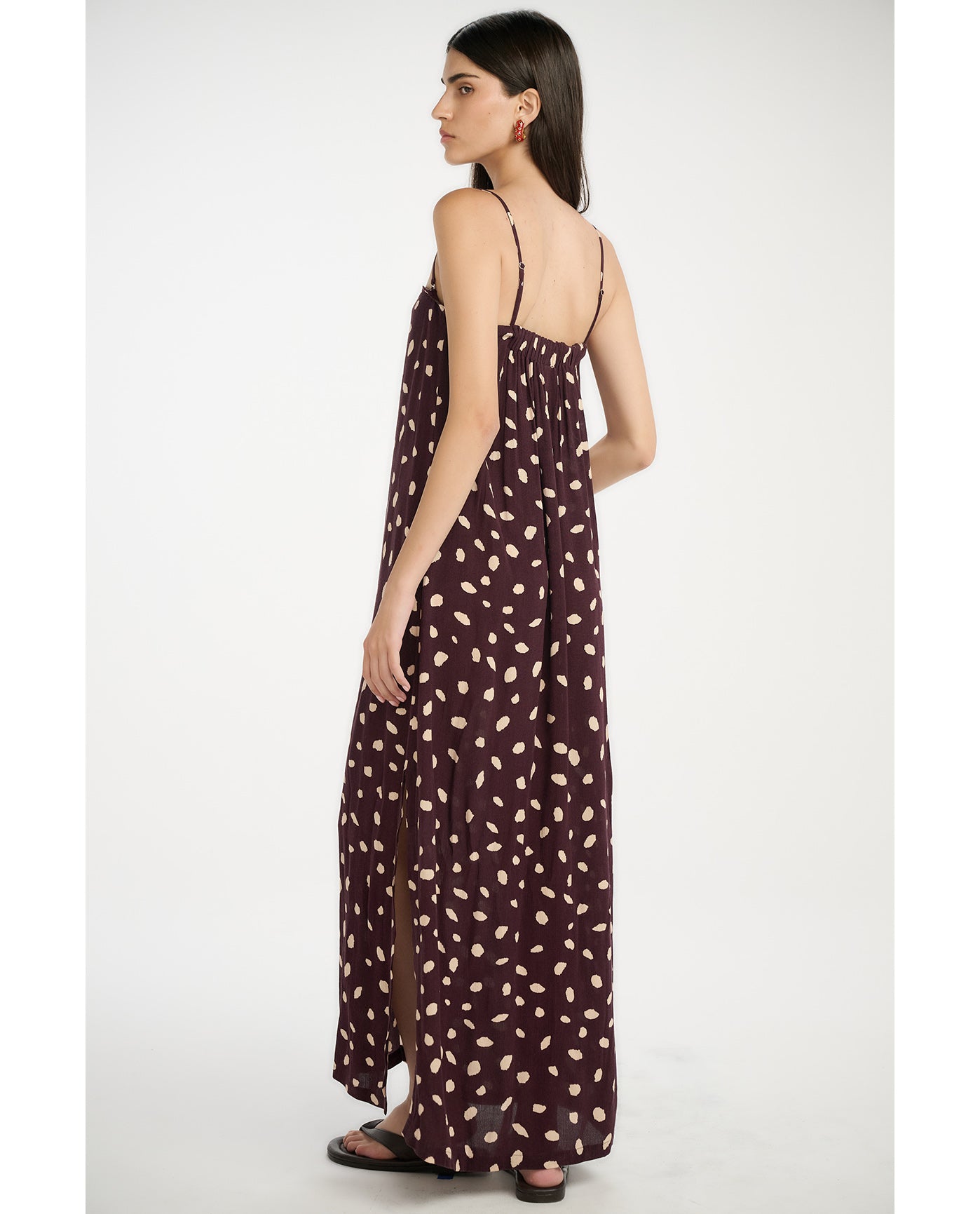 Resort Pebble U Wire Maxi Dress Cover-Up-Brown
