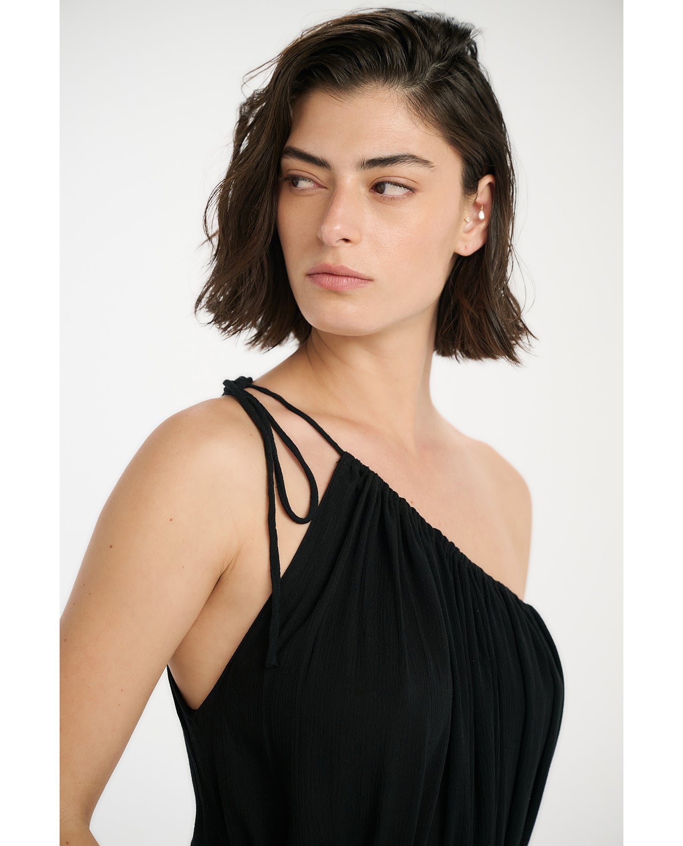 Gottex Beach LifeResort One Shoulder Maxi Dress Cover-Up-BlackCover Ups