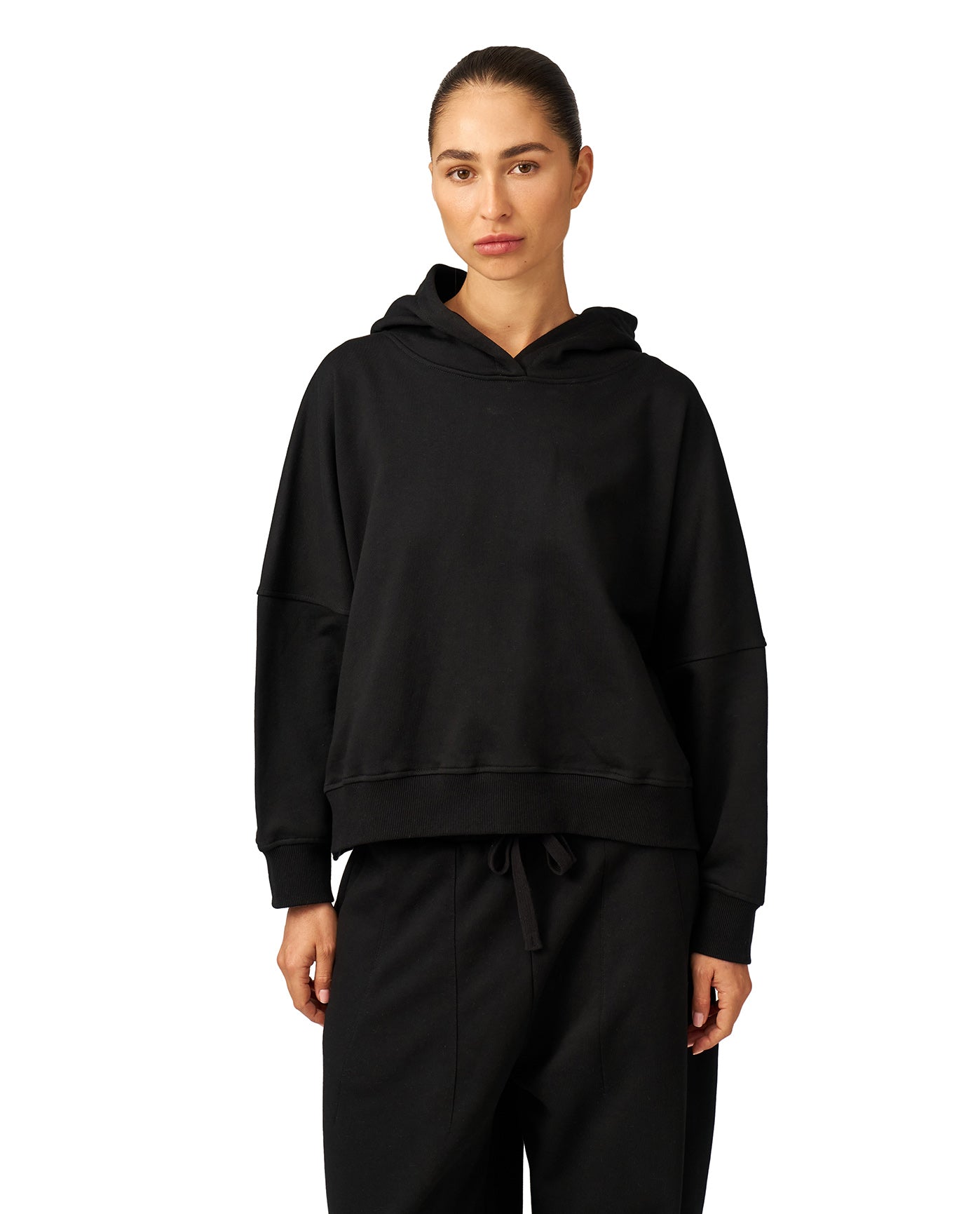 Cozy Coast Airport Hooded Sweatshirt -Black