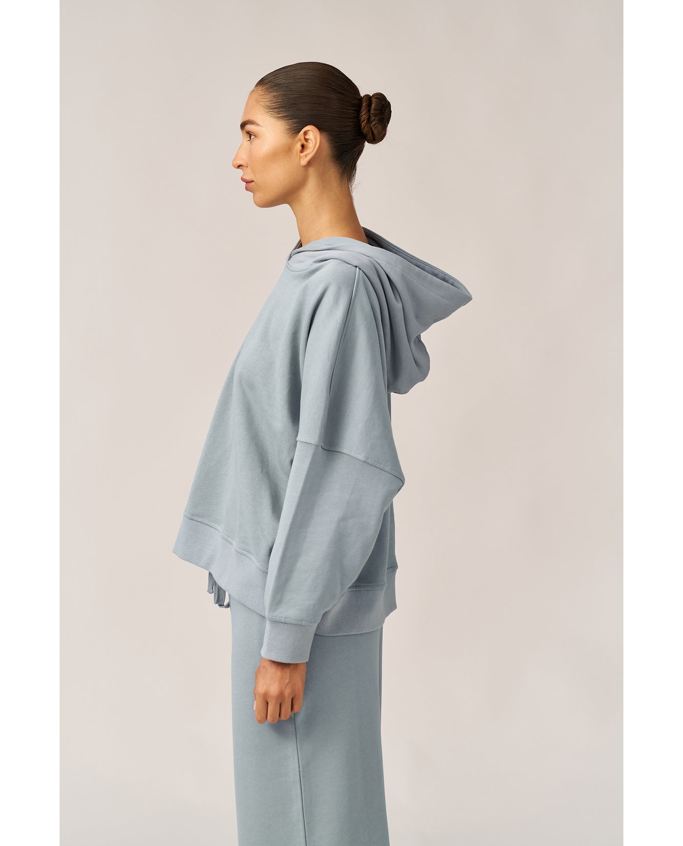 Cozy Coast Airport Hooded Sweatshirt -Light blue