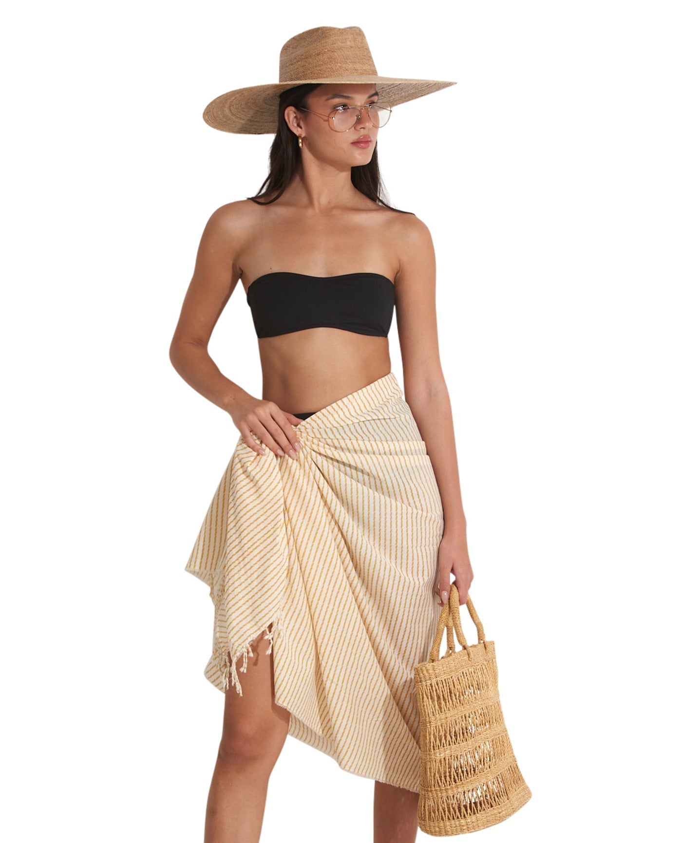 Smile Cover Up Sarong Wrap Skirt Gottex Beach Life