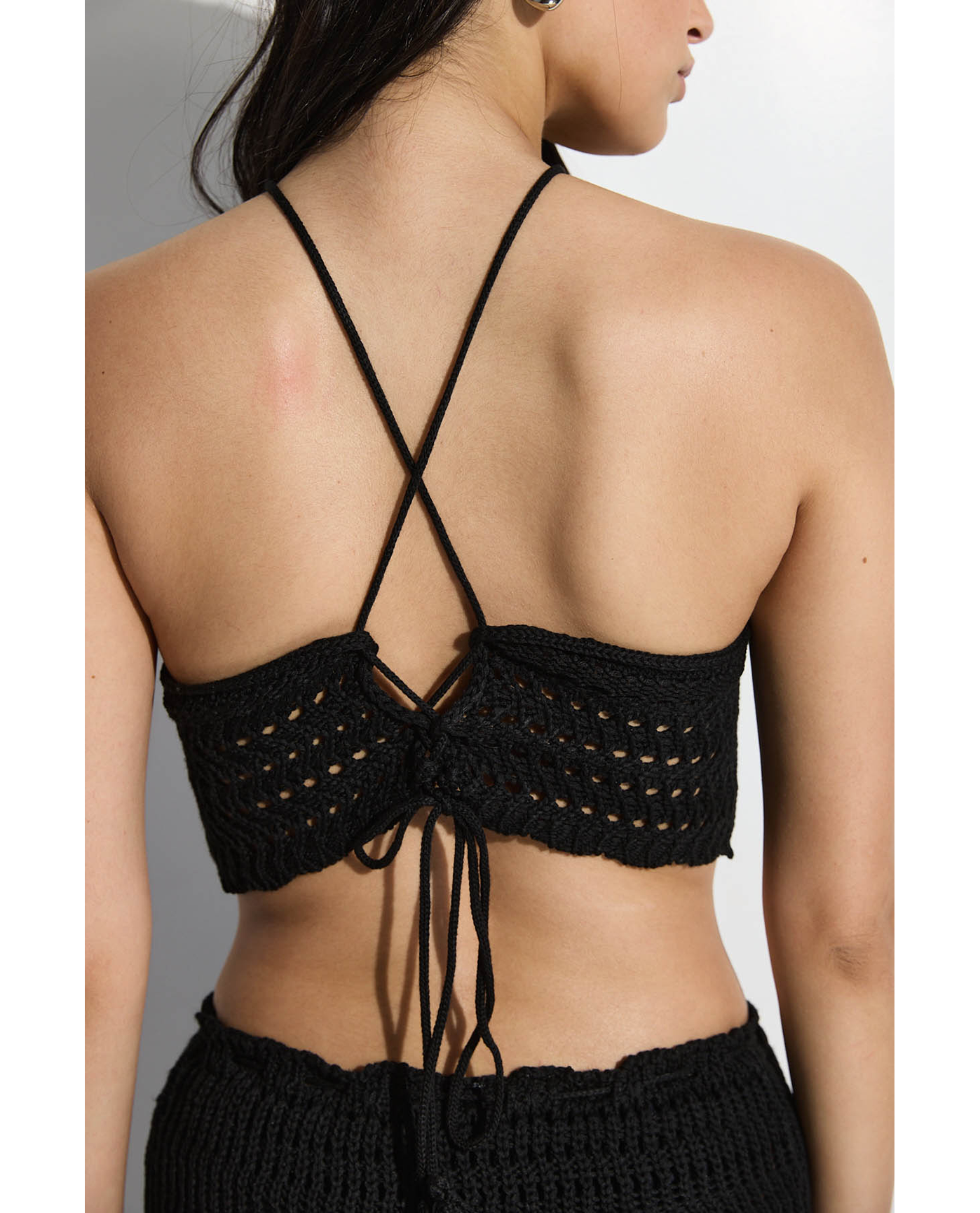 Crochet Fringe Skirt and Crop Top Set