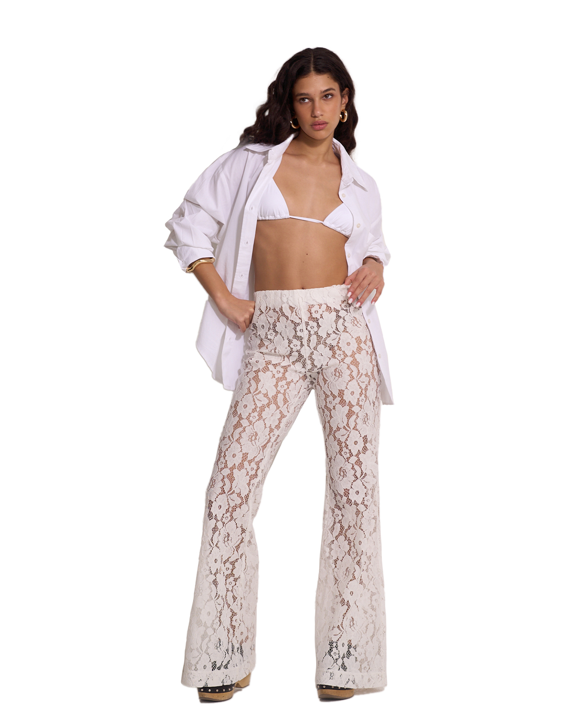 Saint Tropez Floral Lace Cover-Up Pants Gottex Beach Life