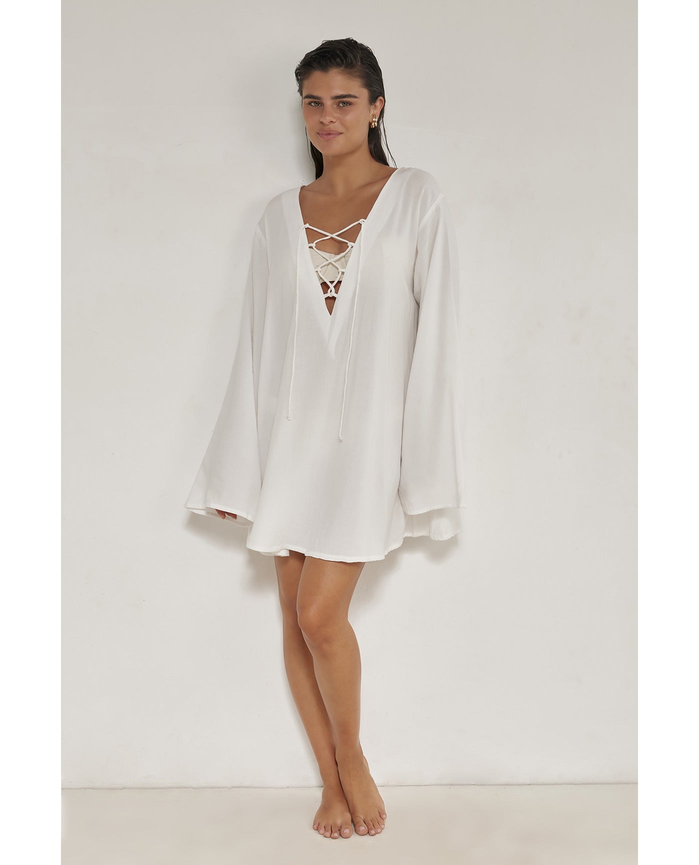 Mist & Sand Mini Dress Cover-Up