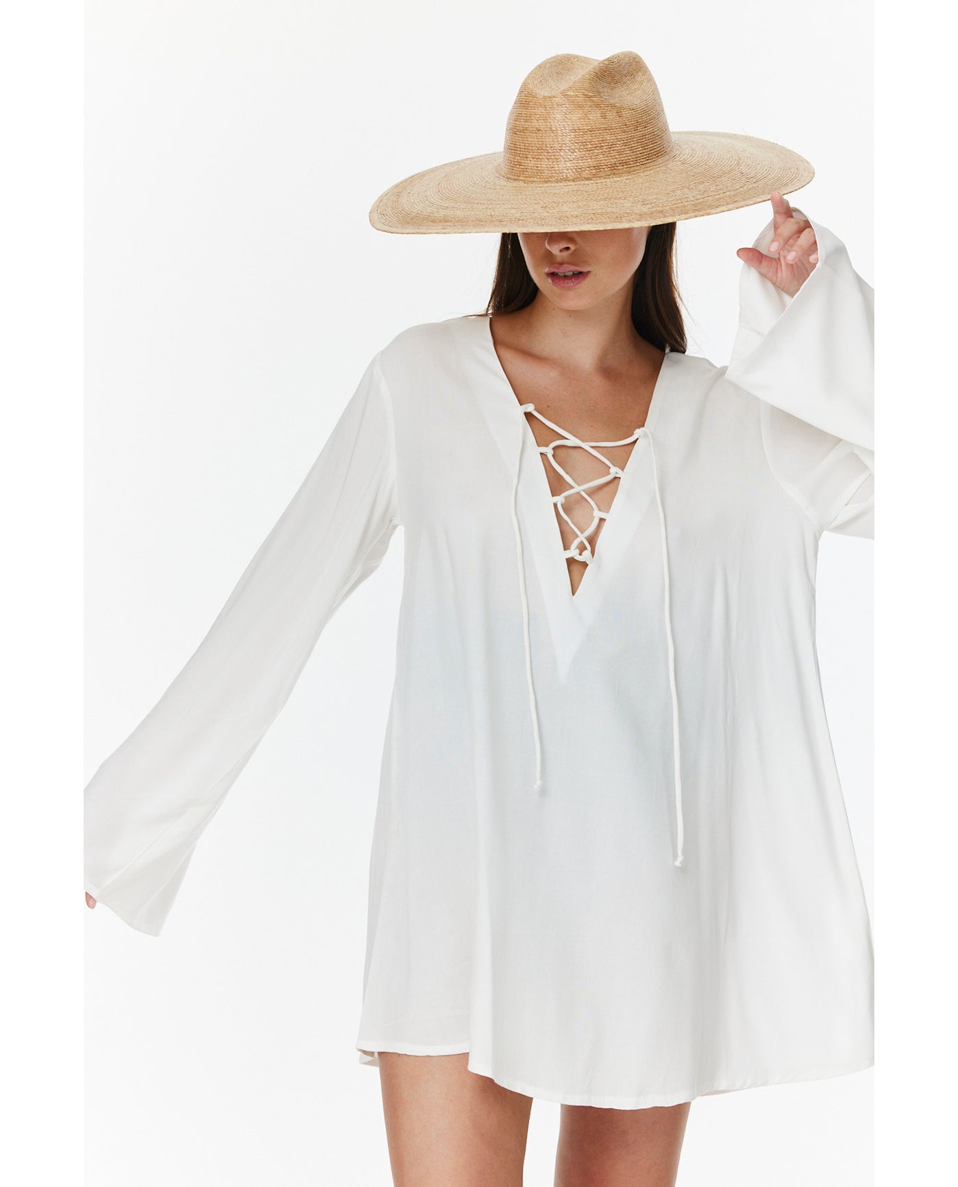 Mist & Sand Mini Dress Cover-Up | Cream