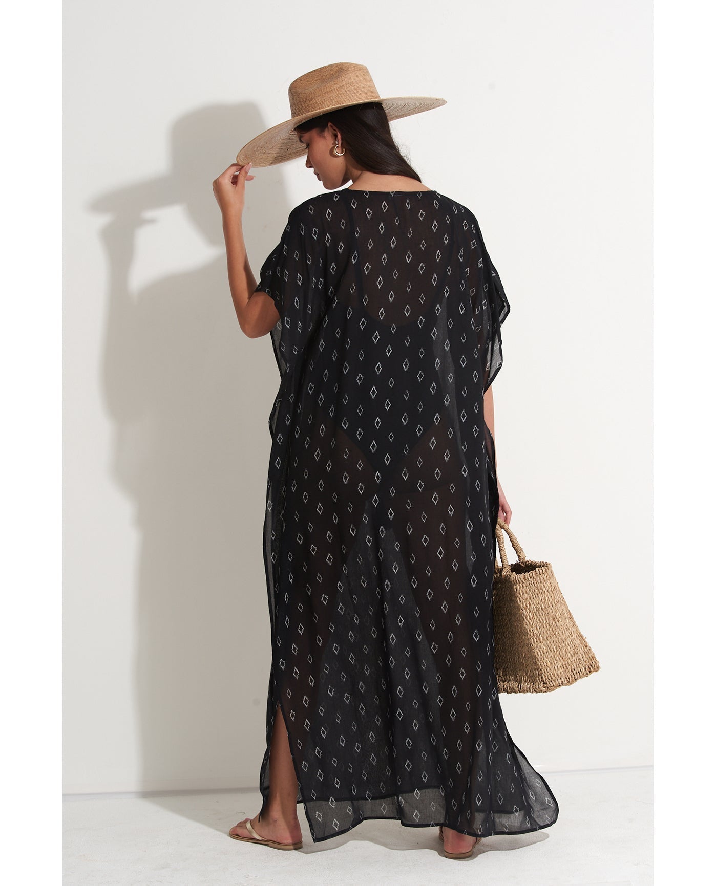 Avela Kaftan Cover-Up | avela-black-cream