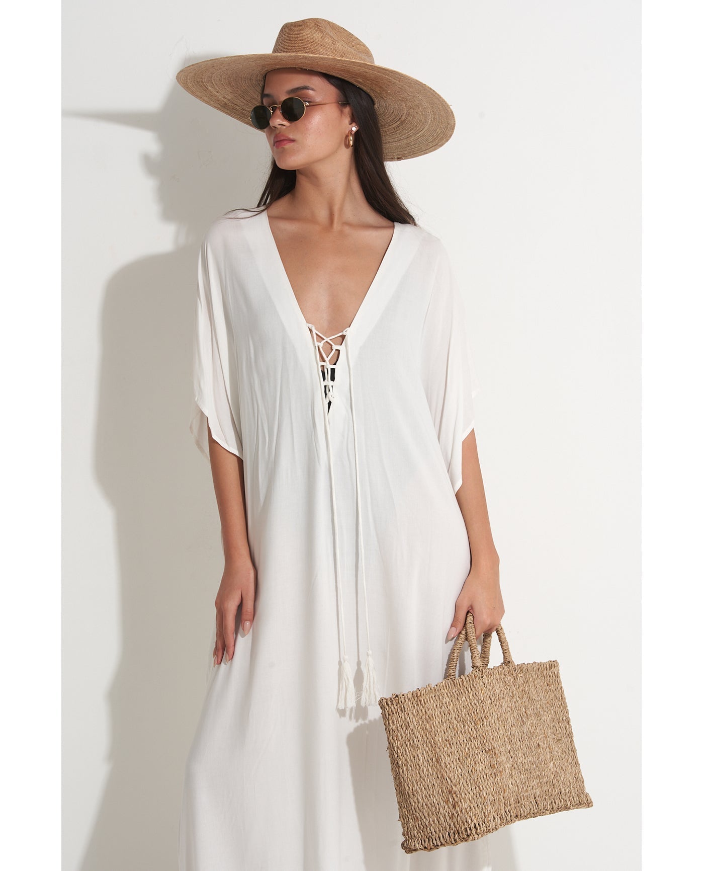 Sable Kaftan Cover-Up | Cream