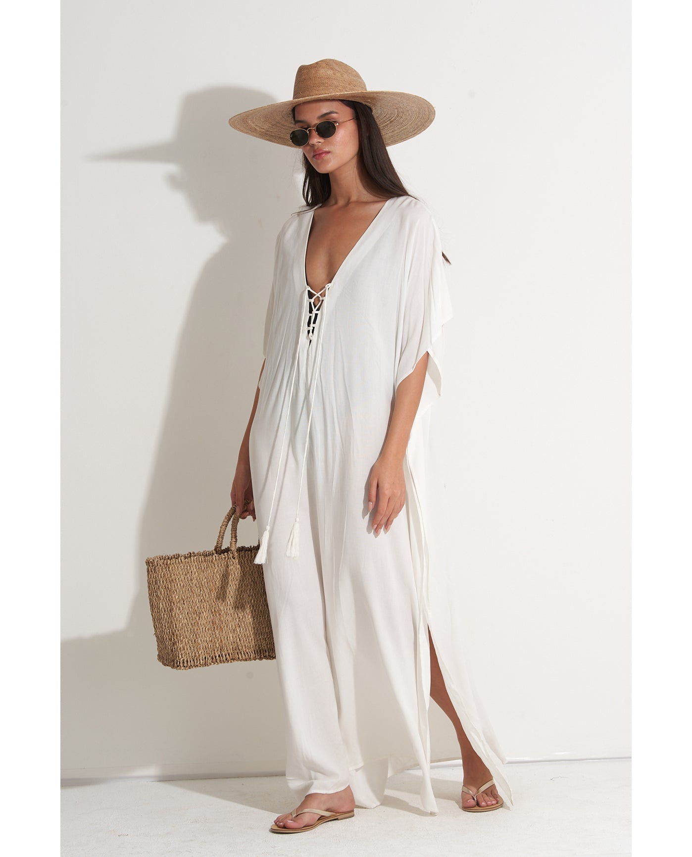 Sable Kaftan Cover-Up | Cream