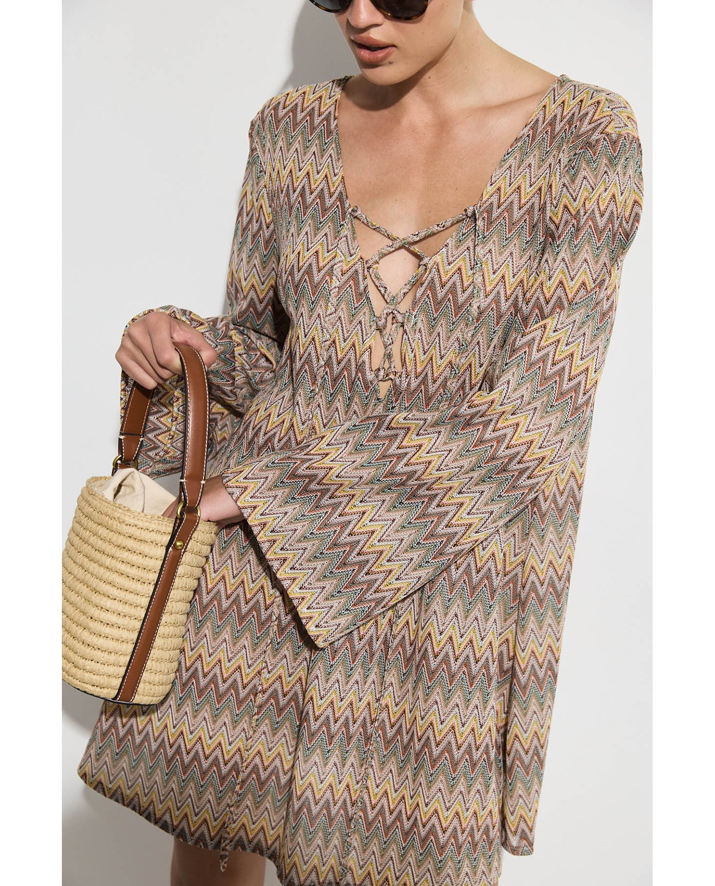 Desert Mirage Verni Mini Beach Dress | Desert-green