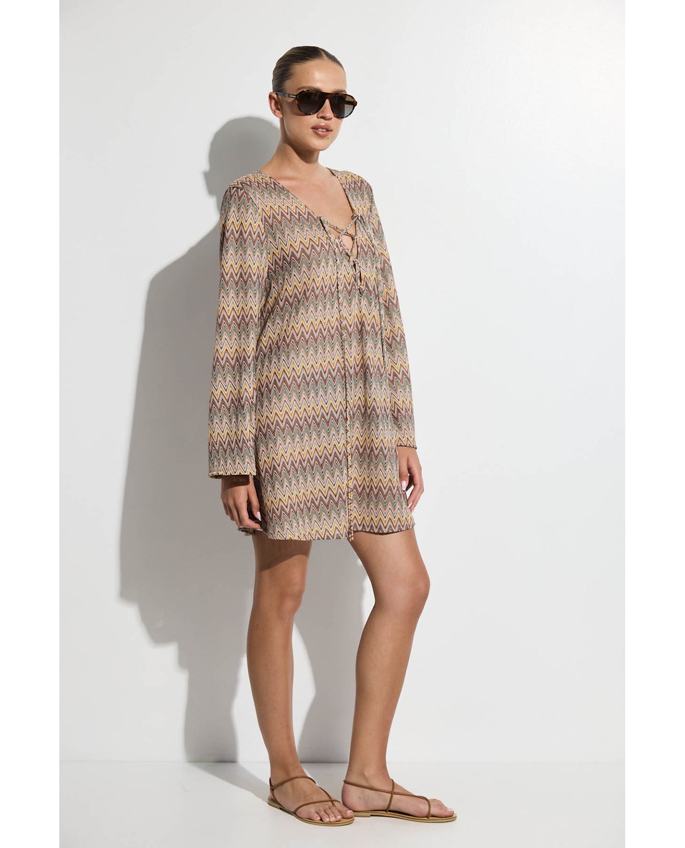 Desert Mirage Verni Mini Beach Dress | Desert-green