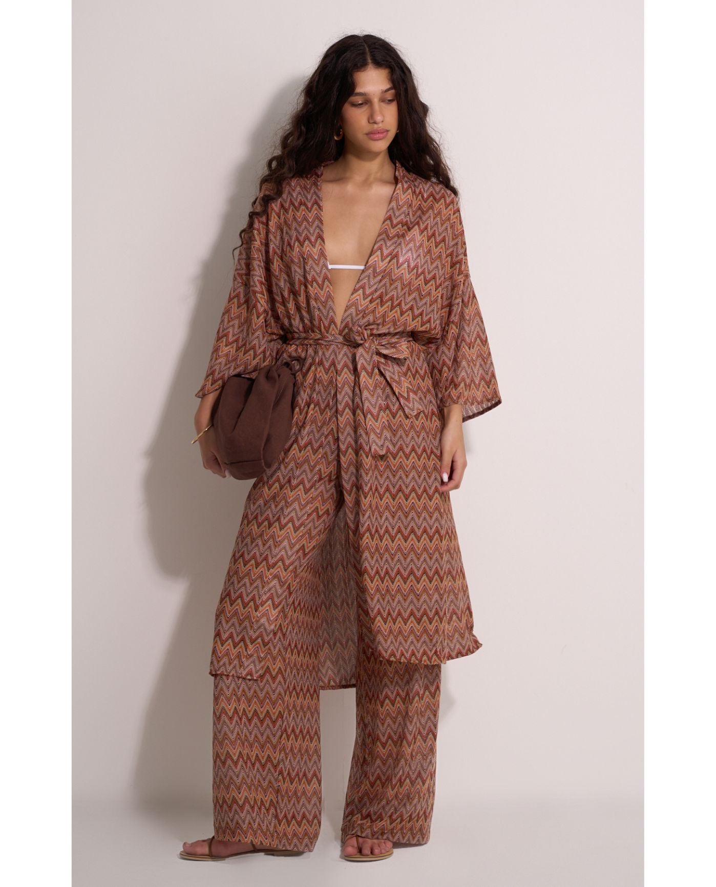 Desert Mirage Beach Robe Cover-Up | Desert-Brown