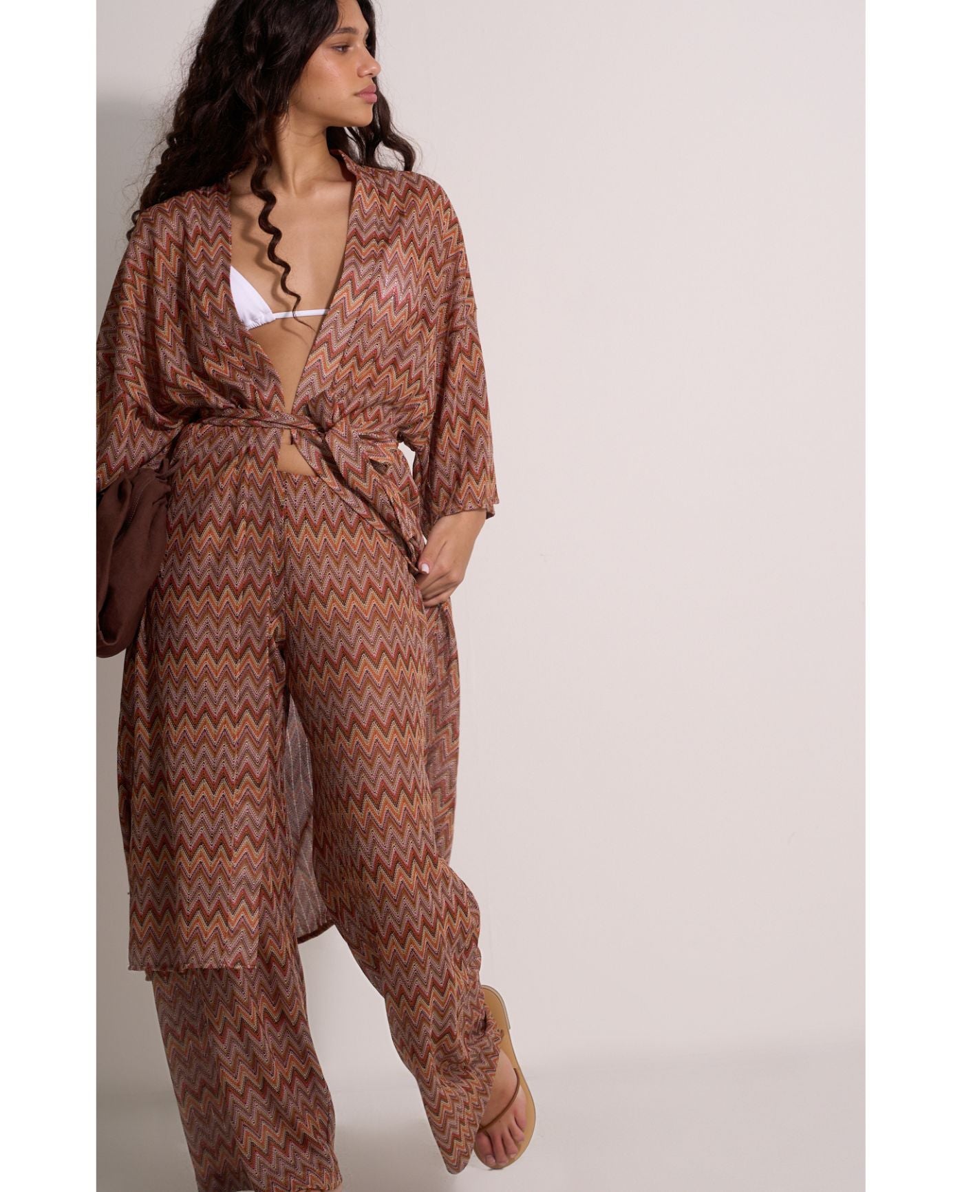 Desert Mirage Beach Robe Cover-Up | Desert-Brown