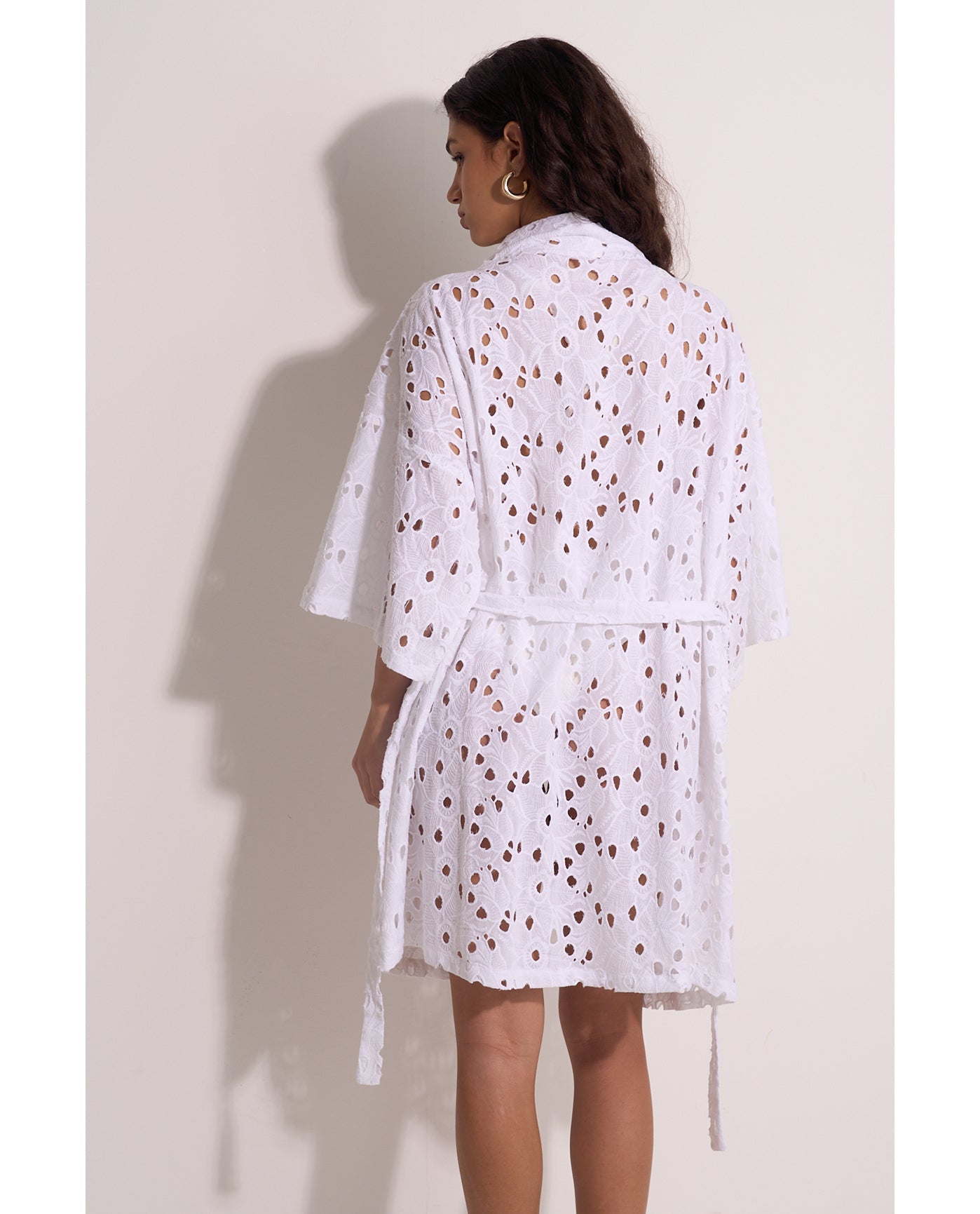 Coastal Lace Robe Cover-Up | White