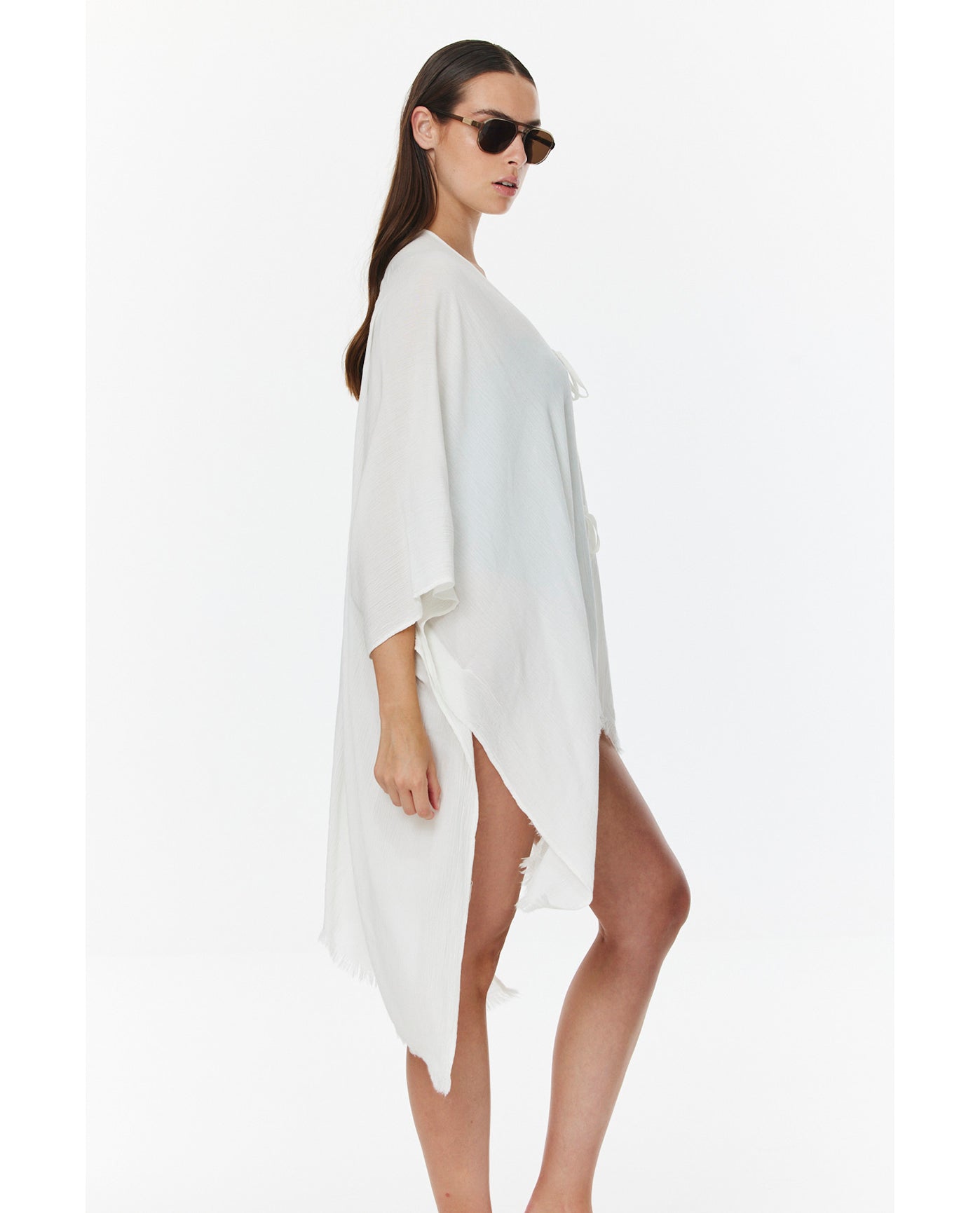 Solena Open Tie Top Cover-Up | White