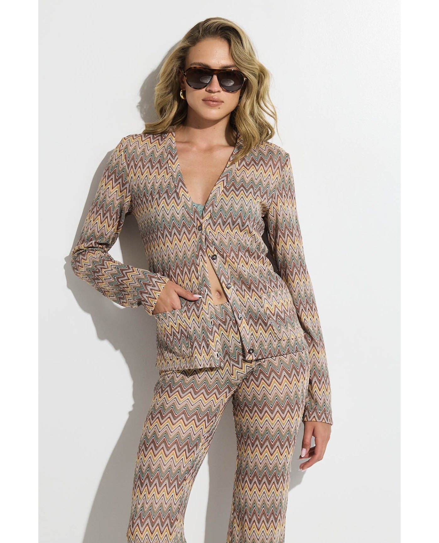 Desert Mirage Victoria Beach Cardigan | Desert-green