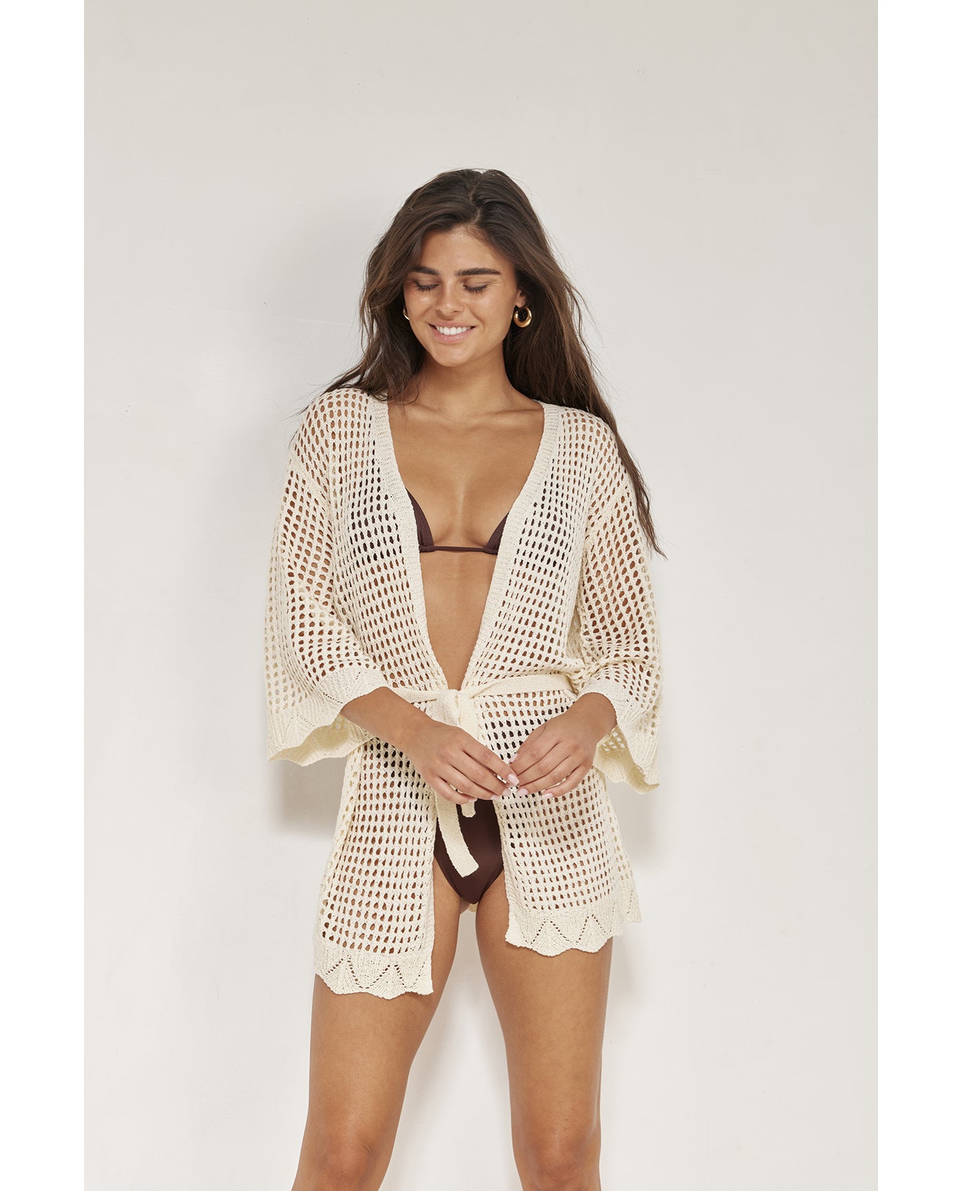 Maribelle Lace Robe Cover-Up-Cream