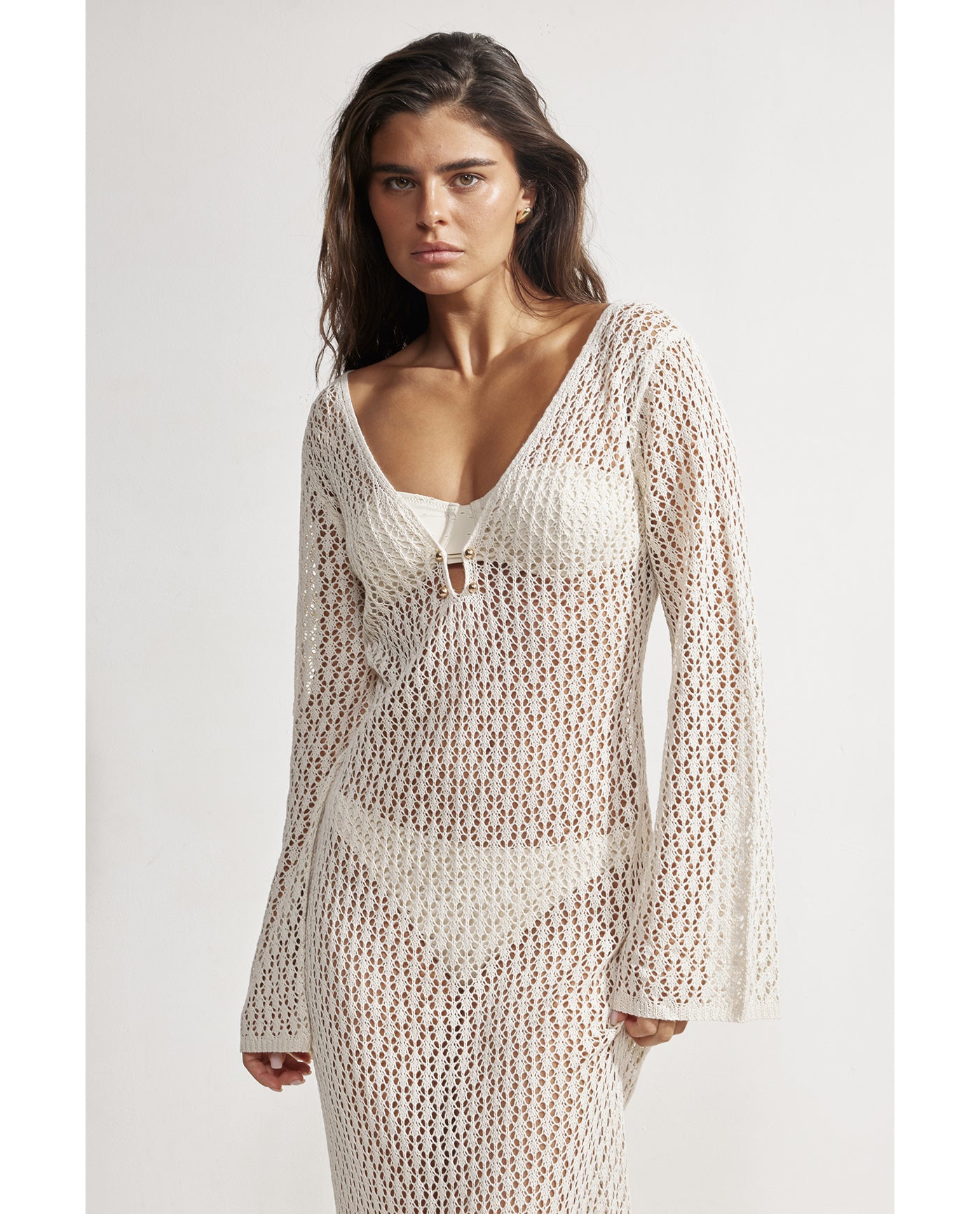 Element Maxi Dress Cover-Up-Cream