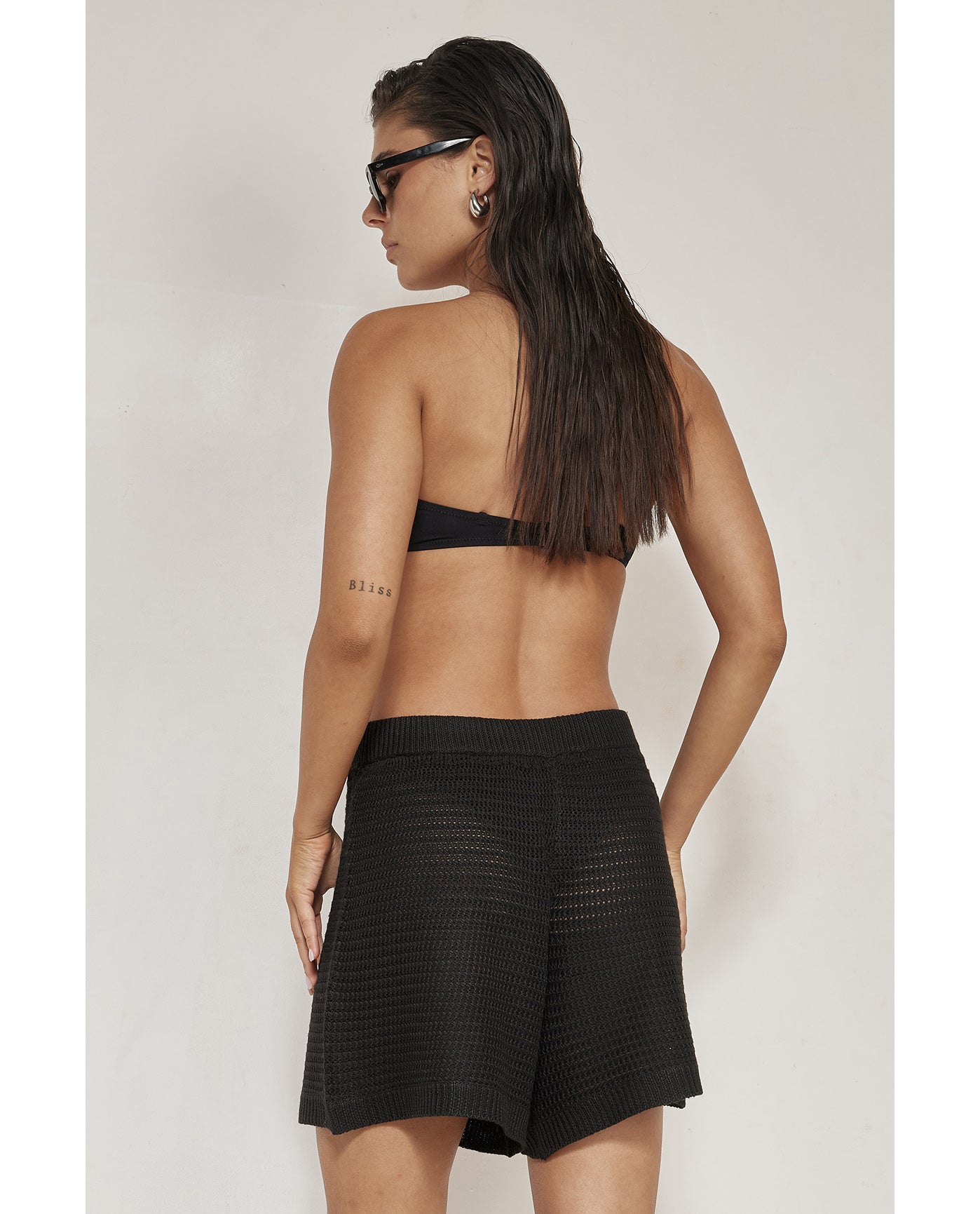 Kiki Beach Shorts Cover-Up-Black