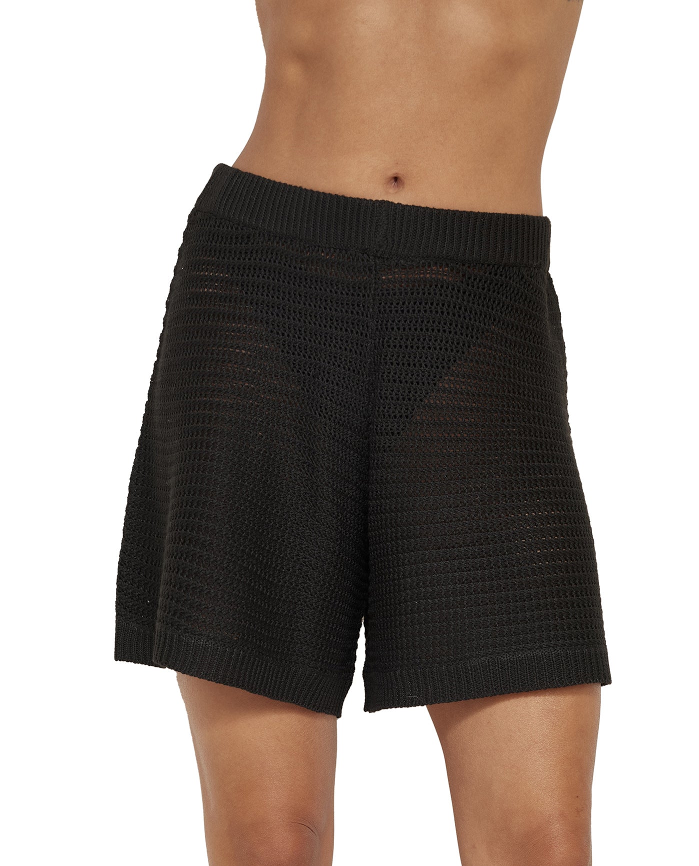 Kiki Beach Shorts Cover-Up-Black