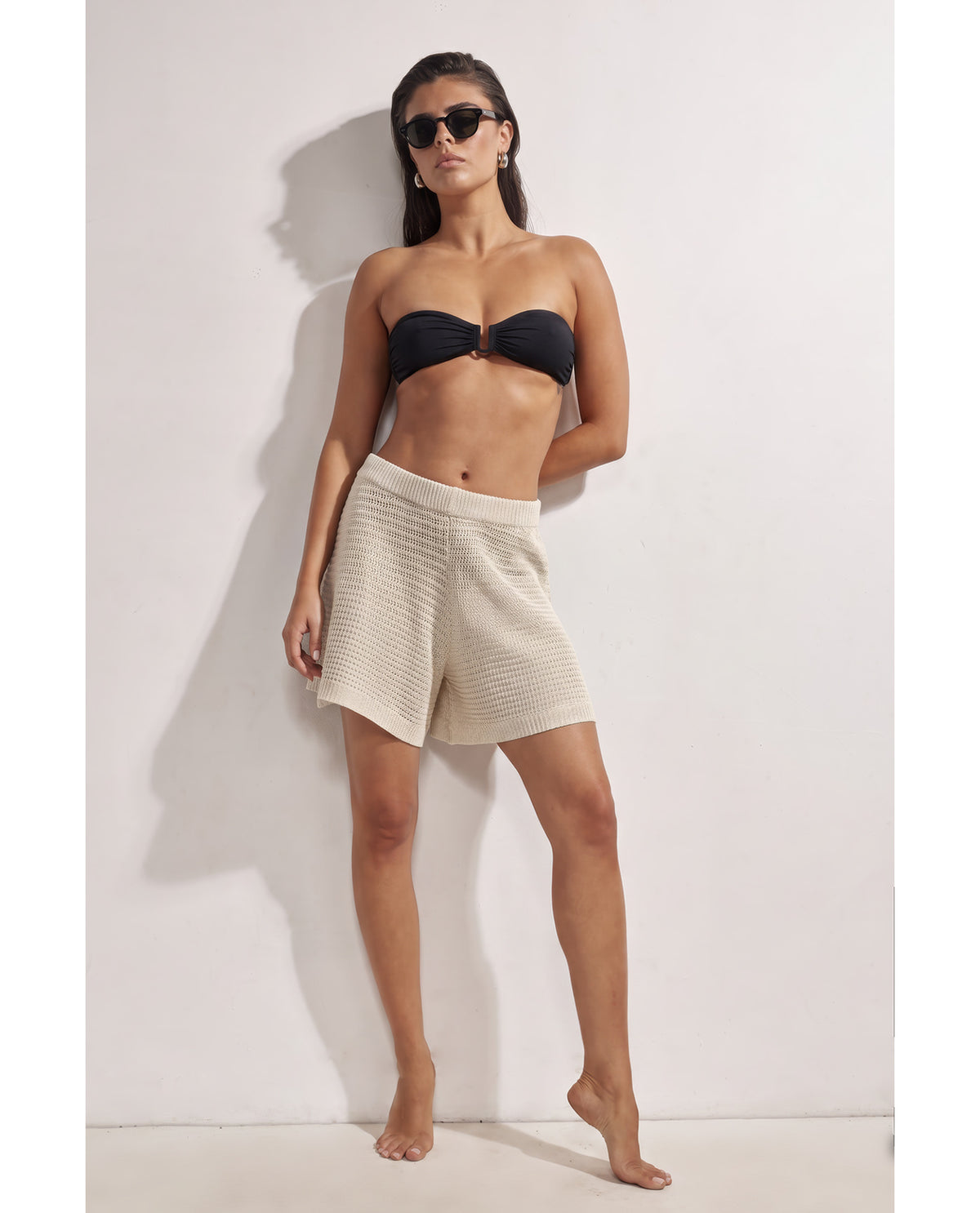 Kiki Beach Shorts Cover-Up-Beige