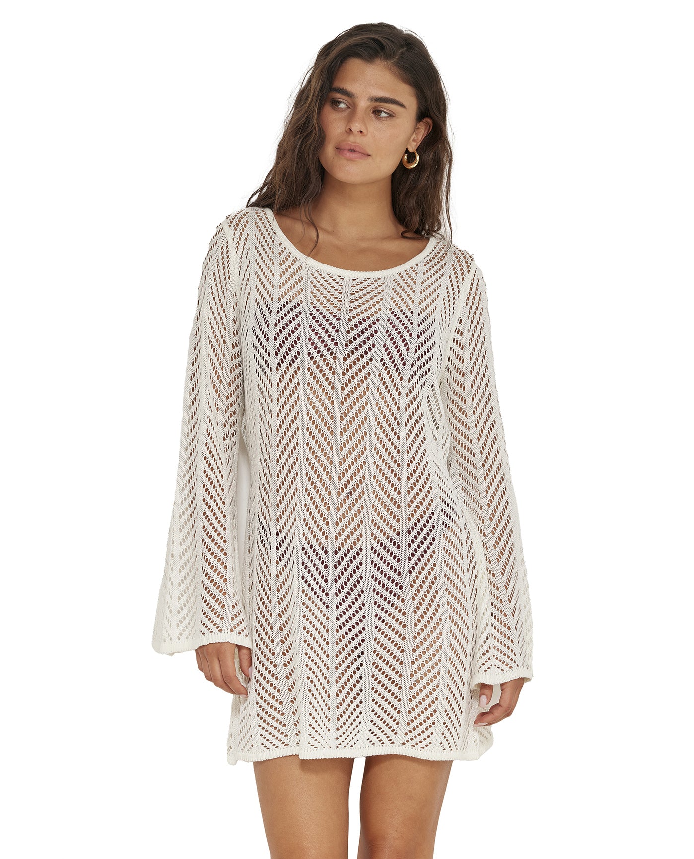 Vivi Mini Dress Cover-Up-white