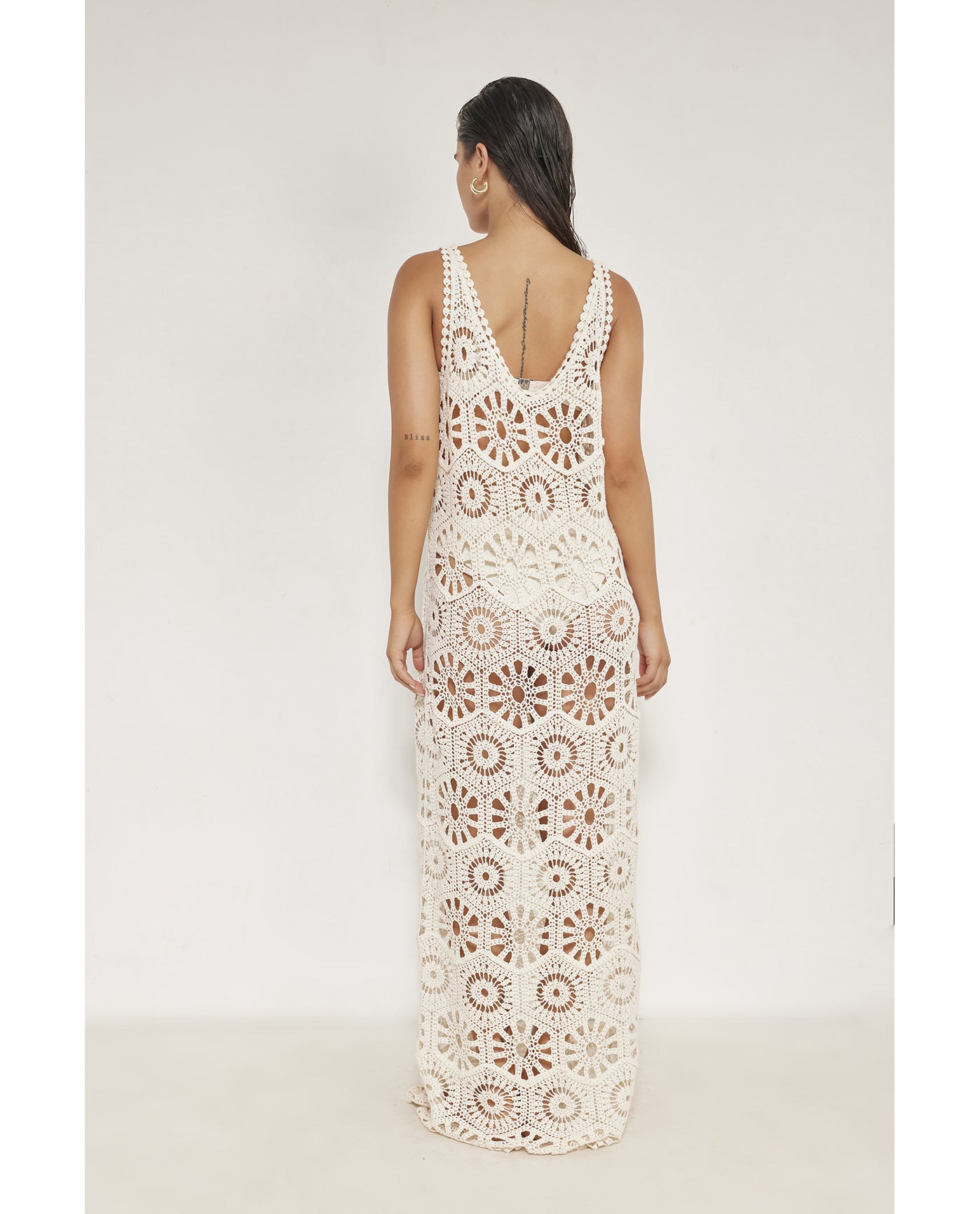 Charlie Lace Scoop Neck Maxi Dress Cover-Up-Beige