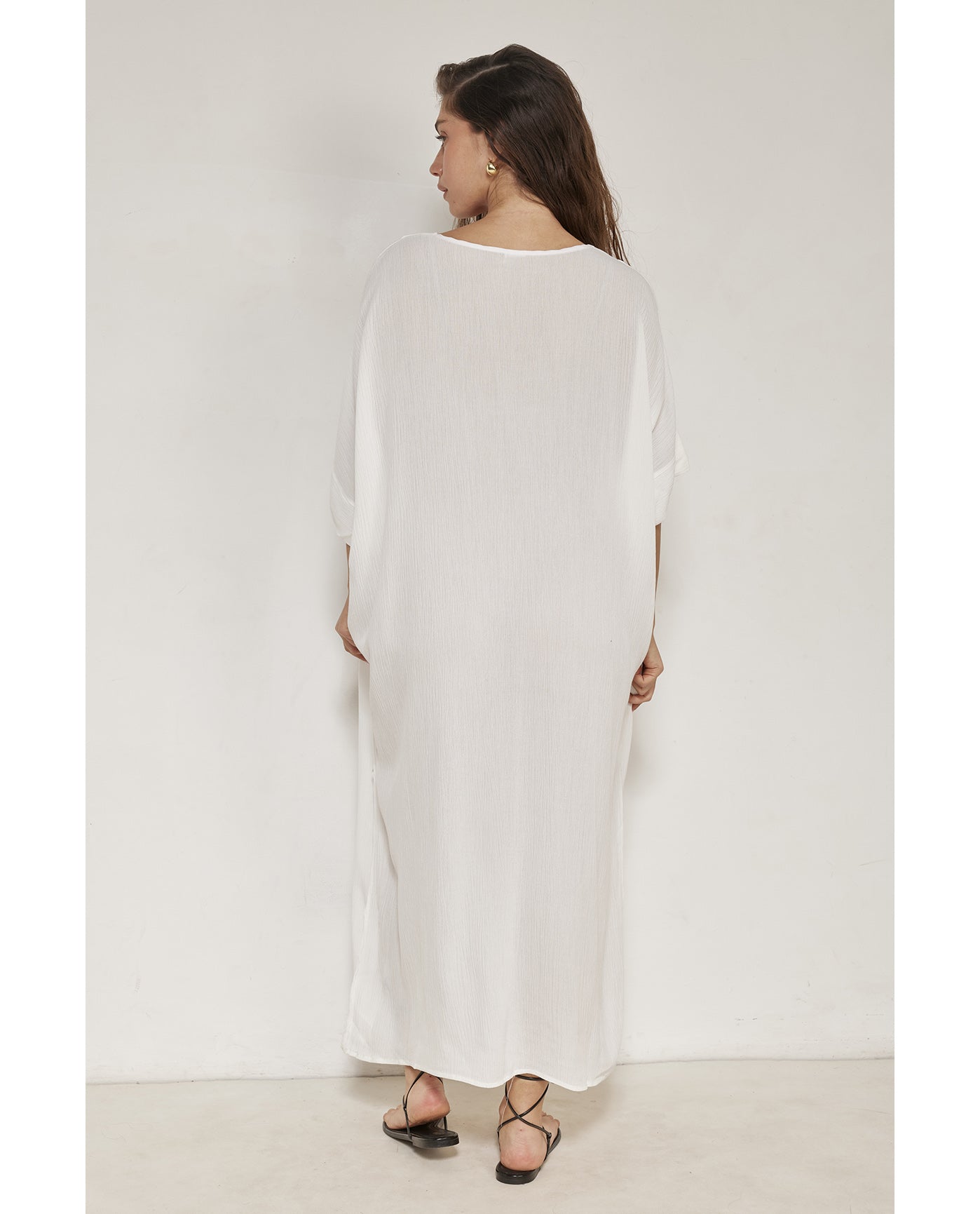 Perfect V-Neck Tunic Cover-Up-White