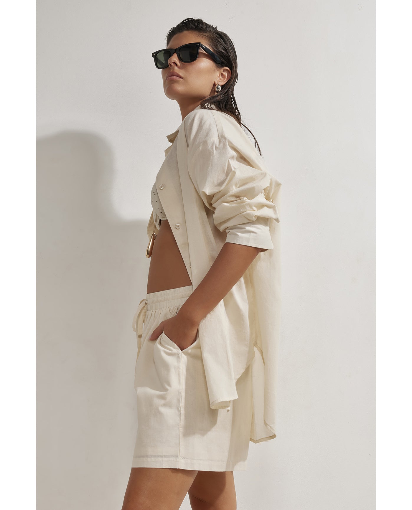 Harper Shorts -Beige
