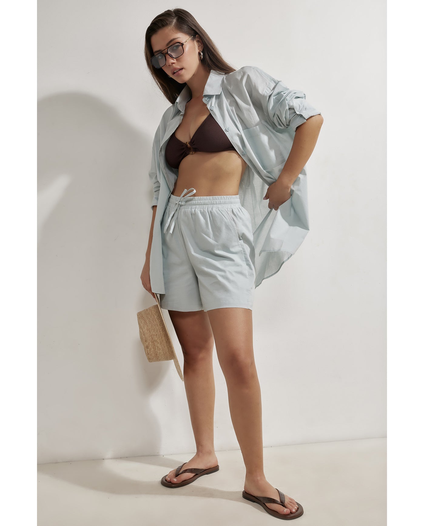 Harper Shorts -Light blue
