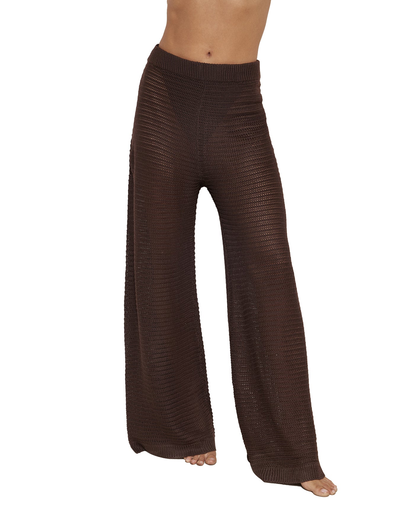 Diana Flare Beach Pants Cover-Up-Brown