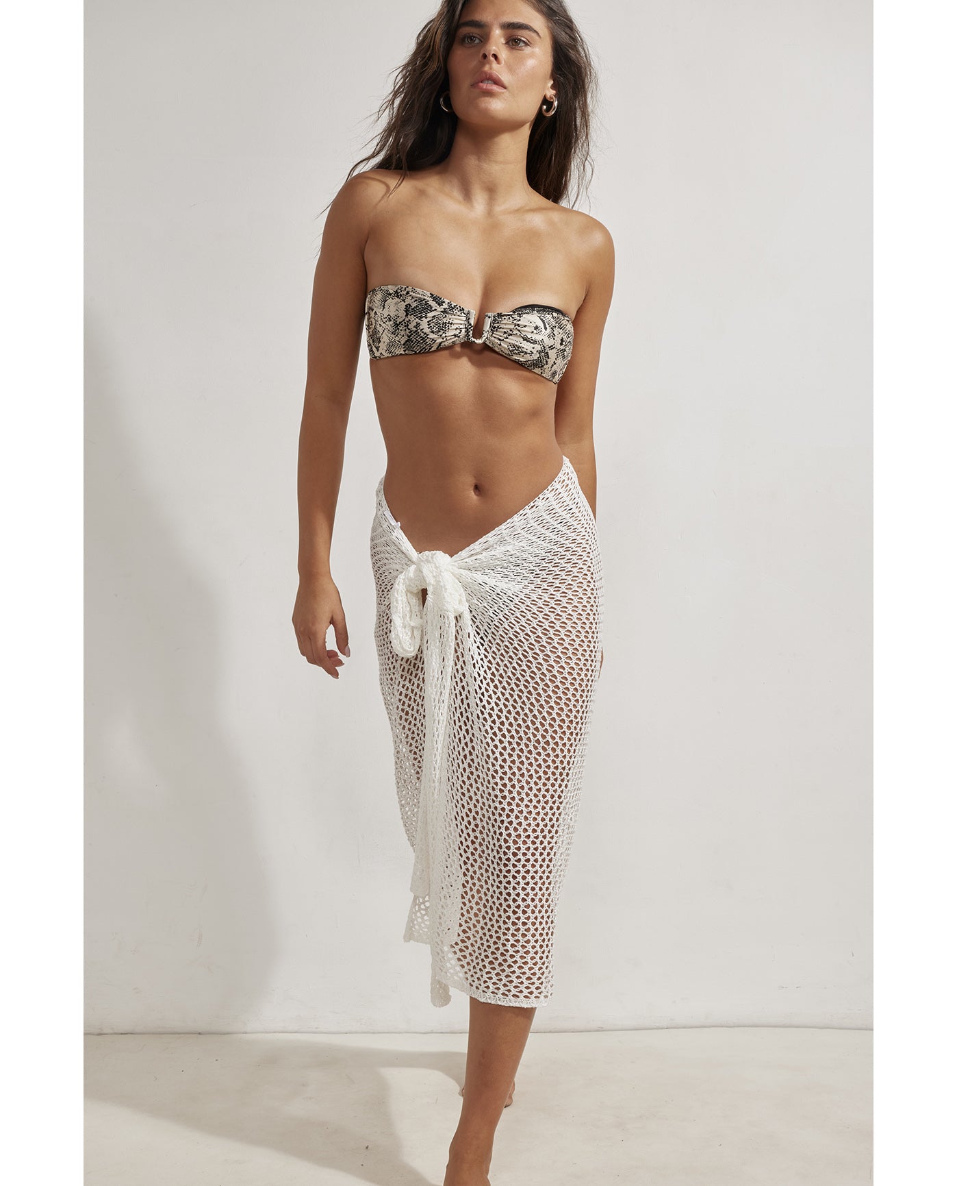 Porto Crochet Pareo Cover-Up-Off-white