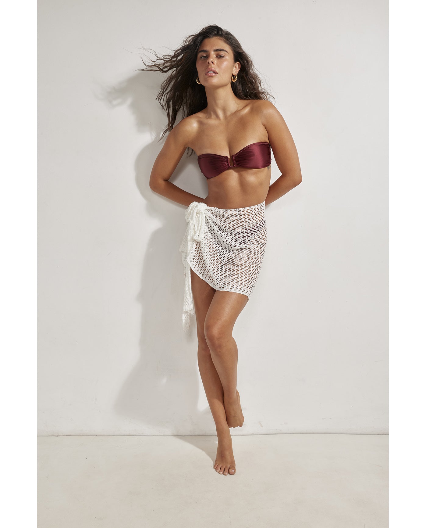 Porto Mini Crochet Pareo Cover-Up-Off-white