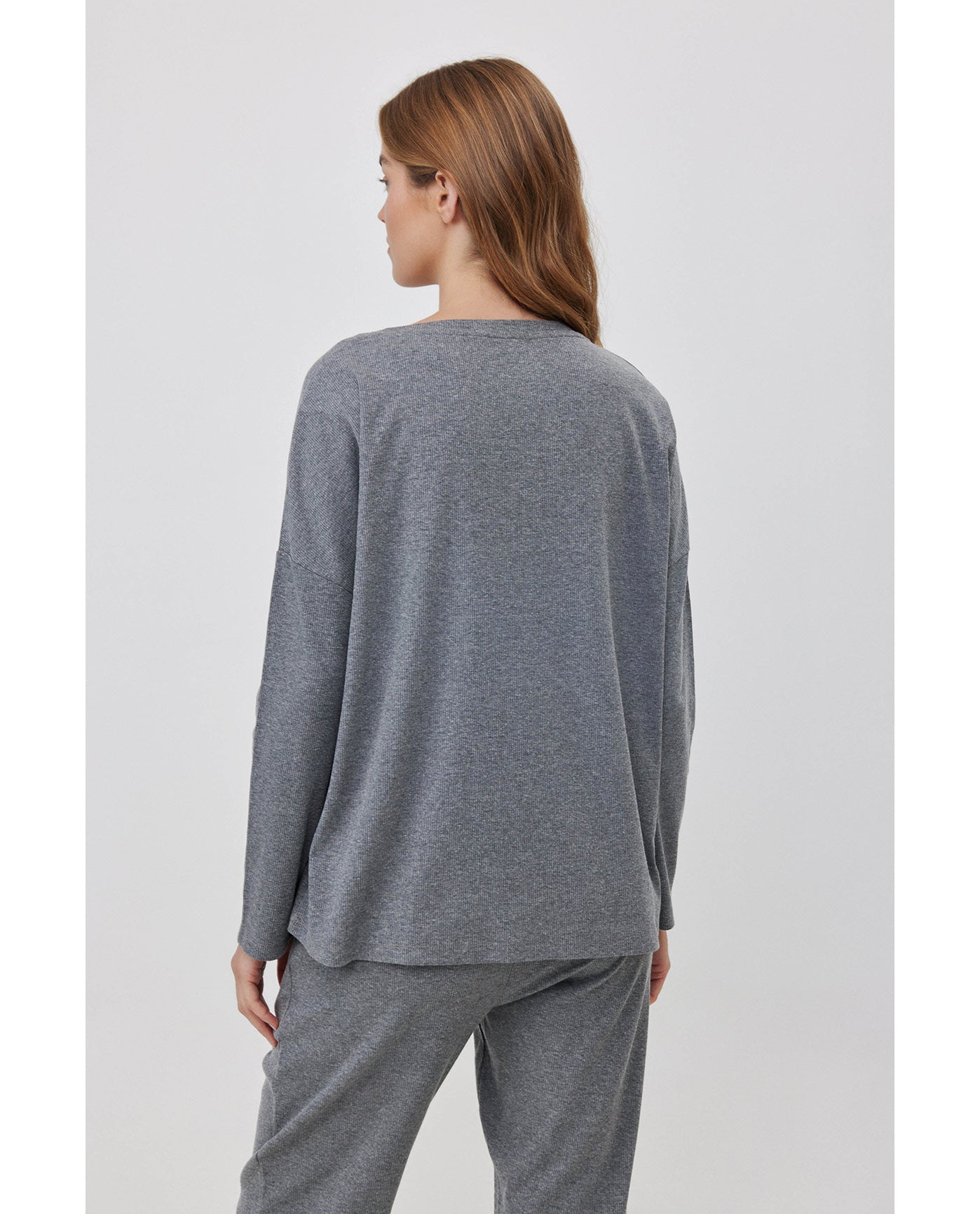 Sandy Days Loungewear Top -Grey