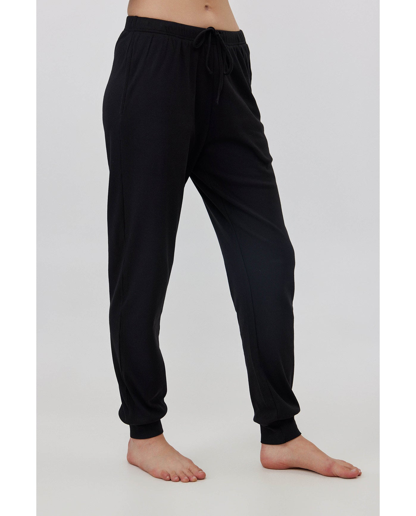 Sandy Days Loungewear Jogger Bottoms -Black