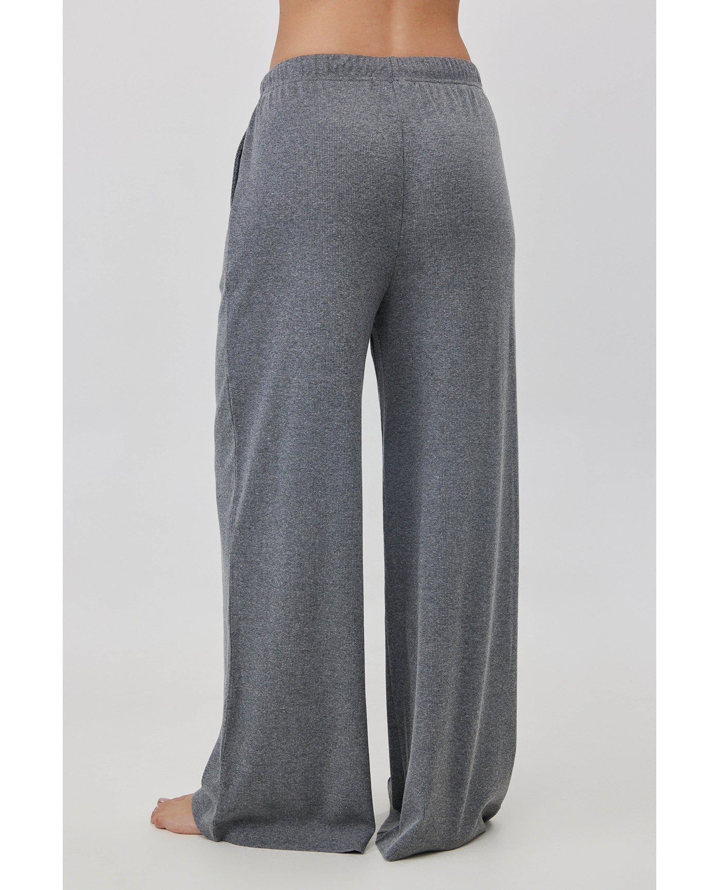 Sandy Days Loungewear Wide Leg Bottoms -Grey