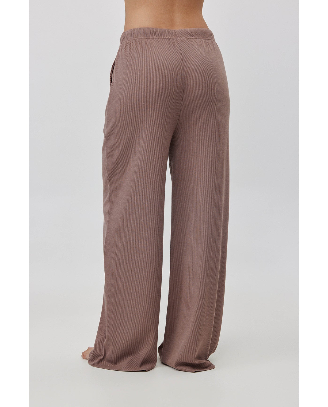 Sandy Days Loungewear Wide Leg Bottoms -Coffee