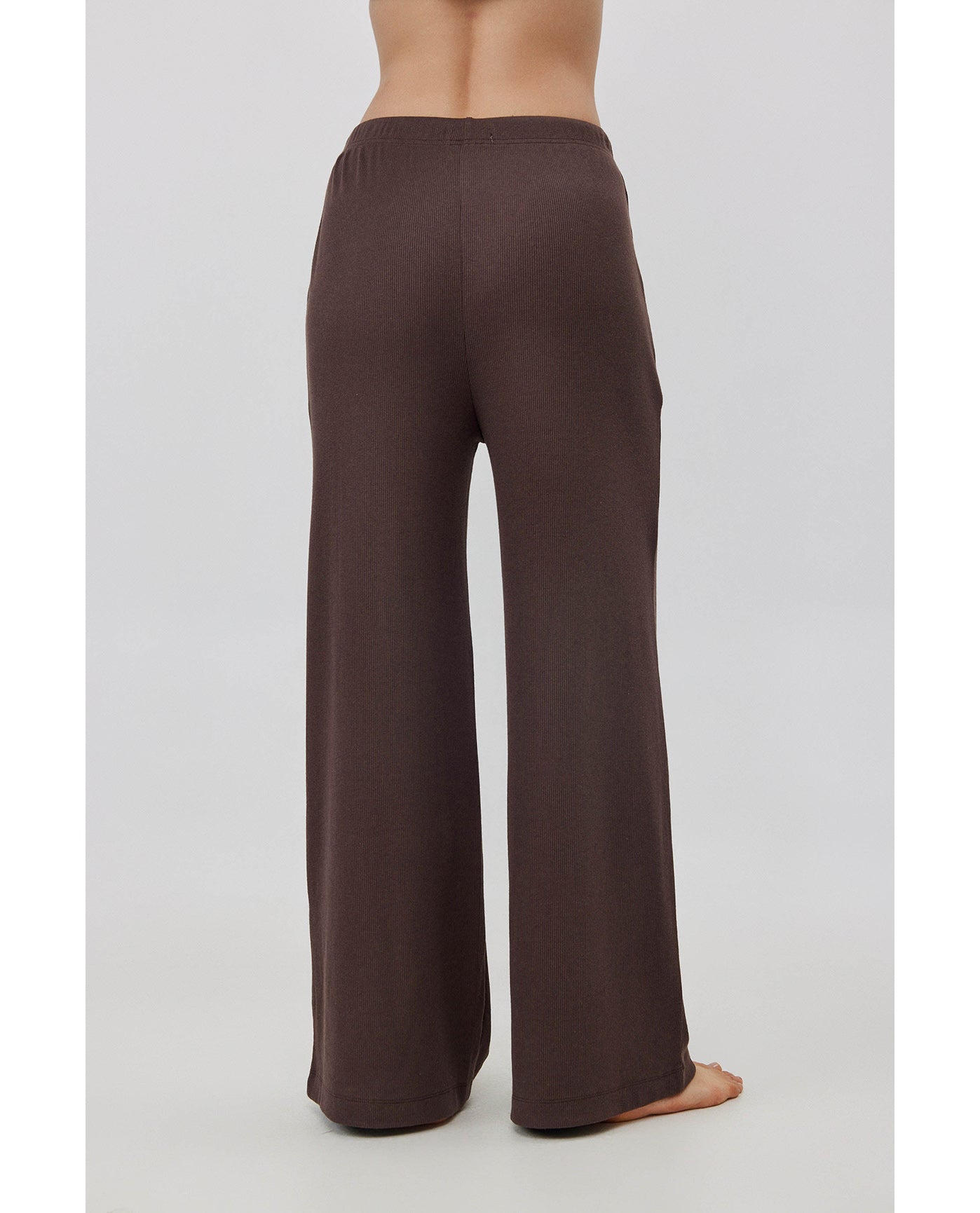 Sandy Days Loungewear Wide Leg Bottoms-Dark / bro