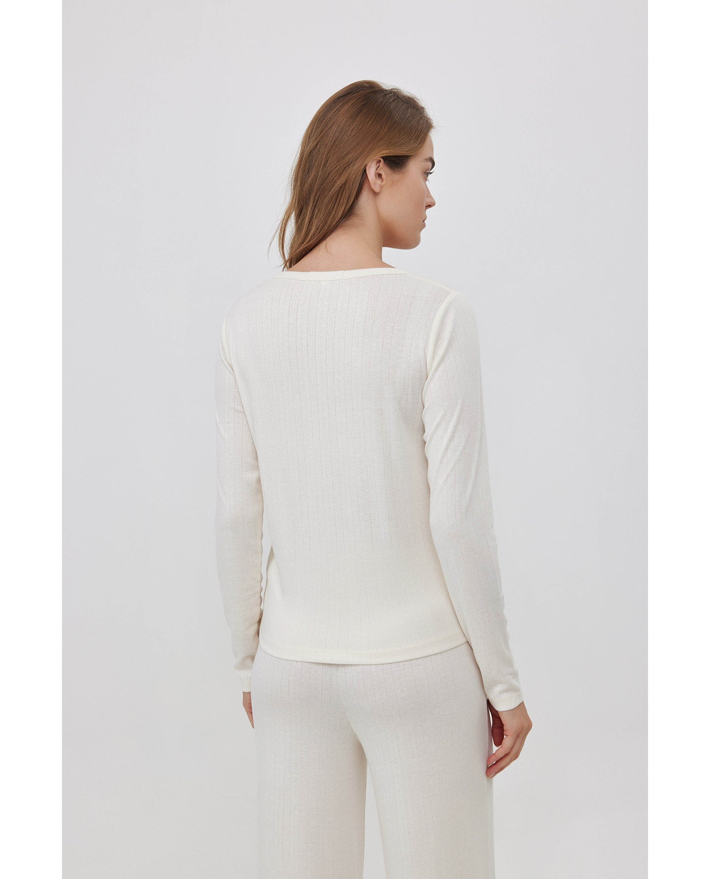 Daydream Pointelle Loungewear Top Cream