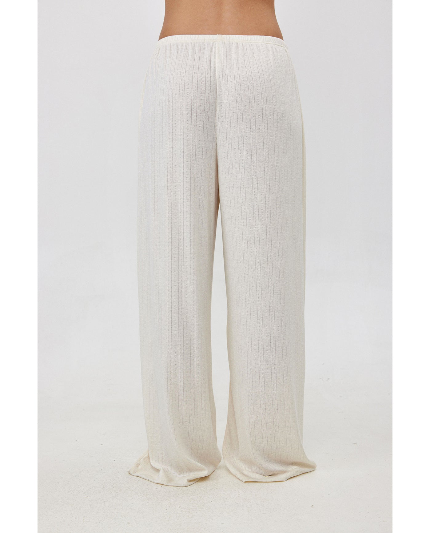Daydream Pointelle Loungewear Boxer Pants-Cream