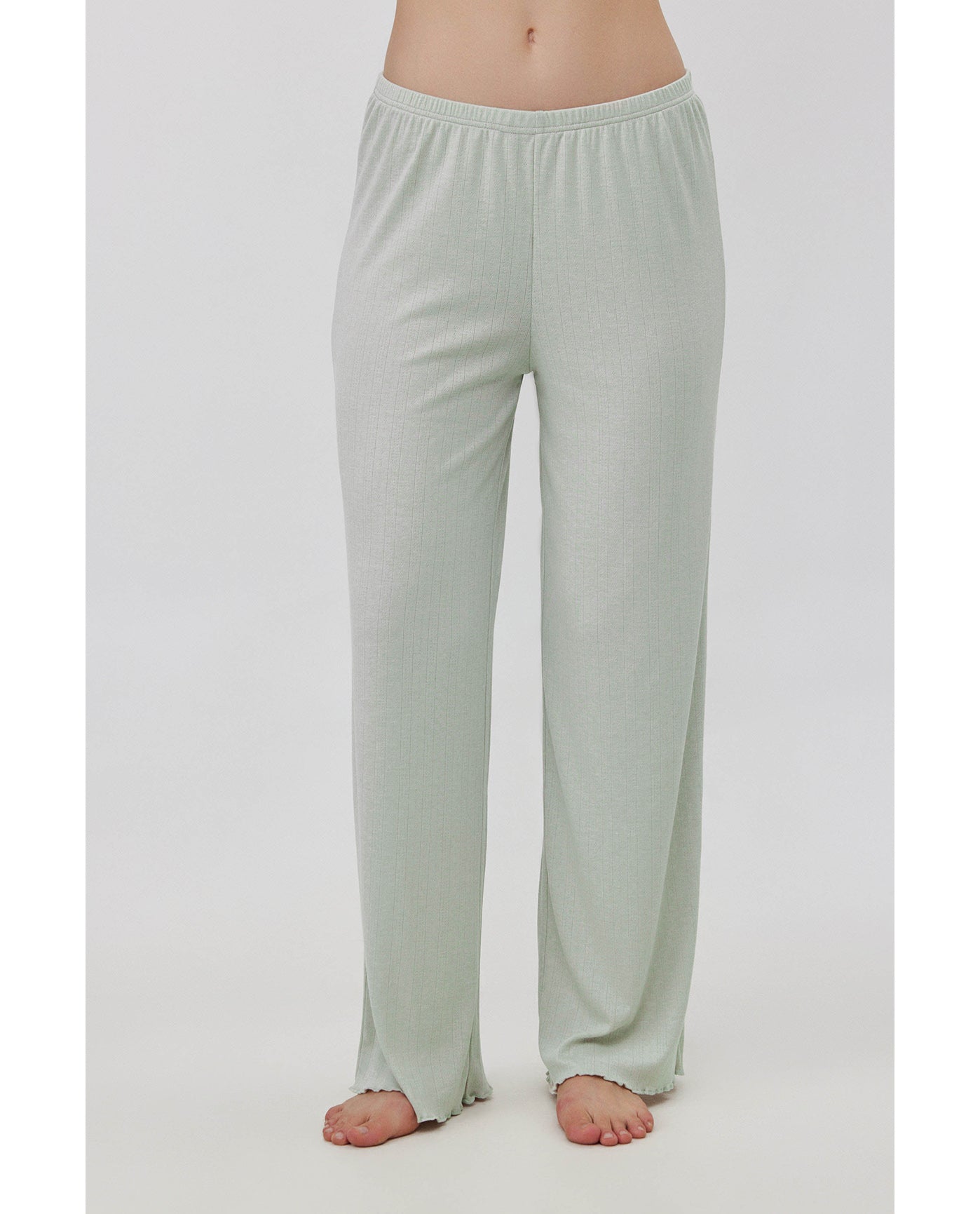 Daydream Pointelle Loungewear Bottoms-Lt green