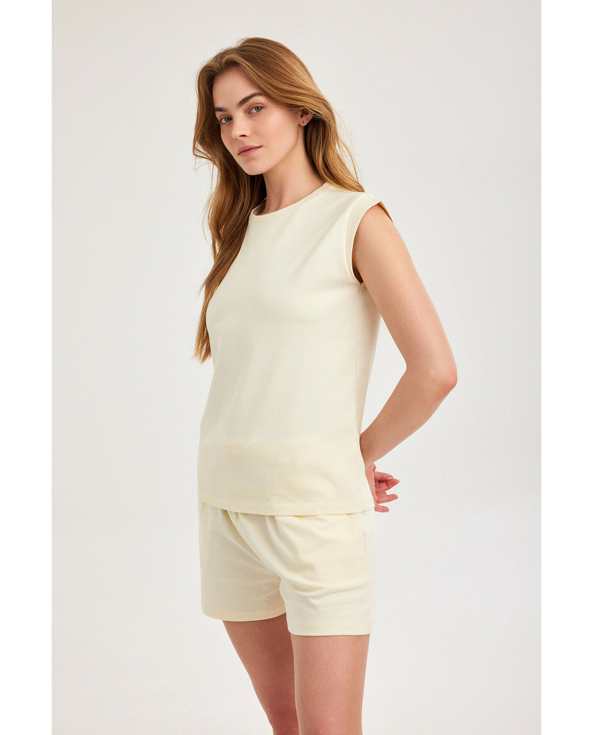 Gottex Beach LifeSummer Lounge Cotton Sleeveless Top-IvoryLoungewear