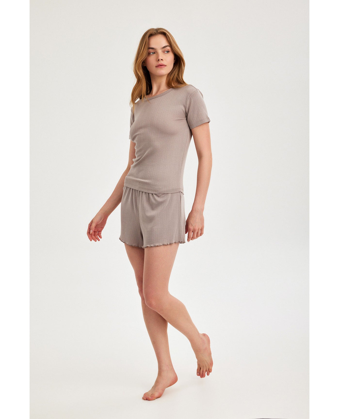 Gottex Beach LifeSummer Lounge Pointelle T Shirt-MinkLoungewear