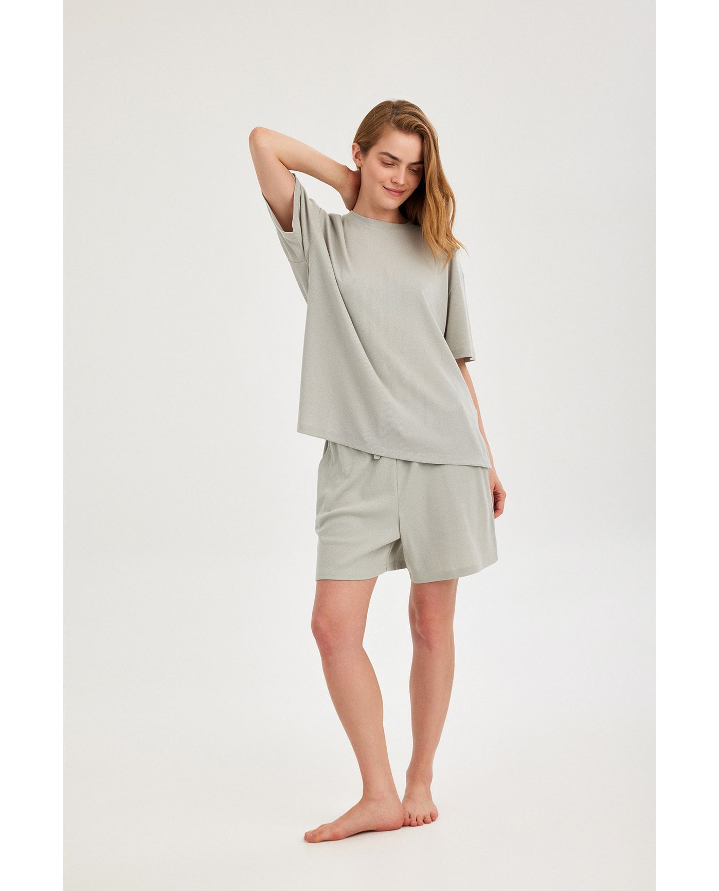 Gottex Beach LifeSummer Lounge Ribbed T Shirt-MintLoungewear