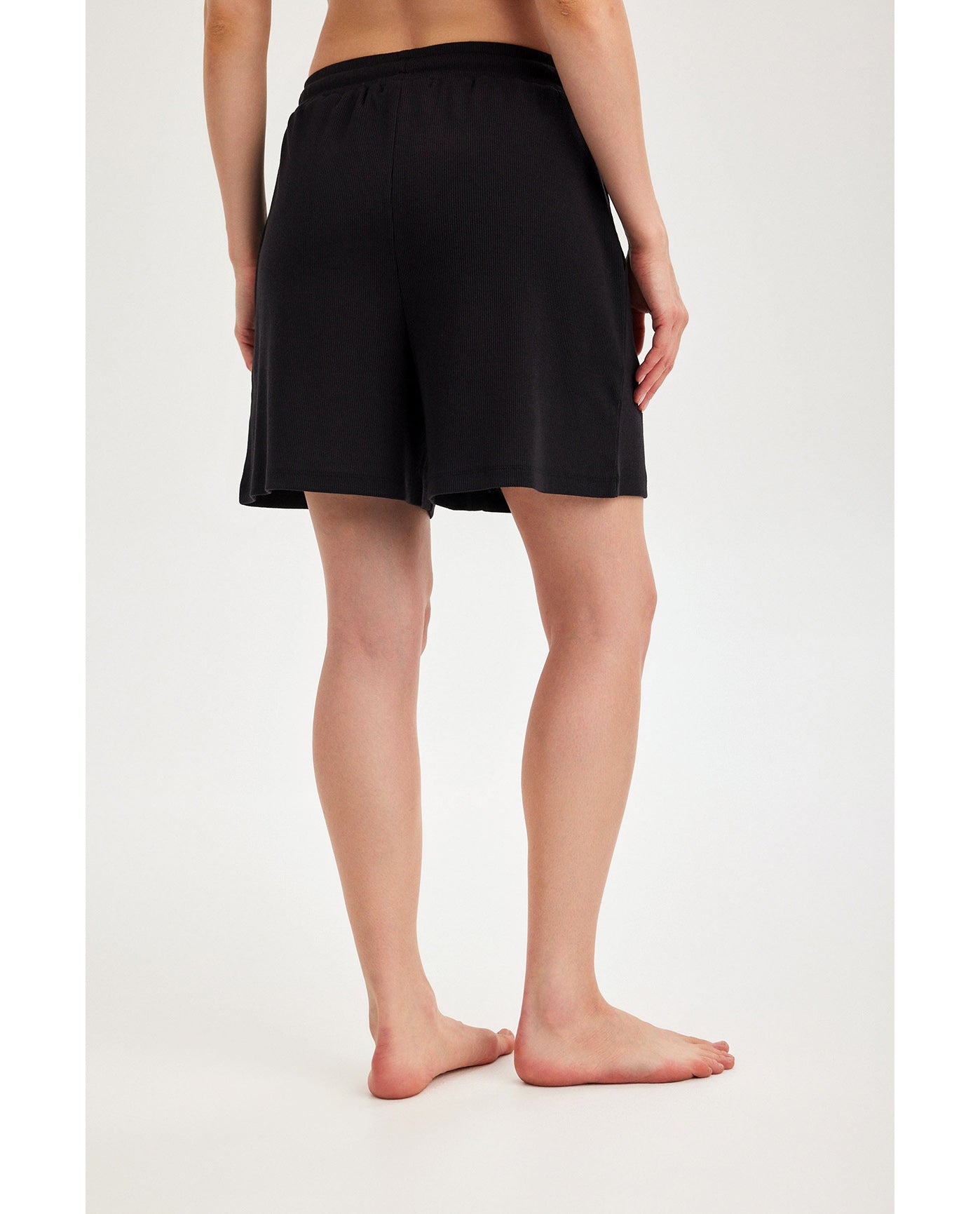 Gottex Beach LifeSummer Lounge Ribbed Shorts-BlackLoungewear